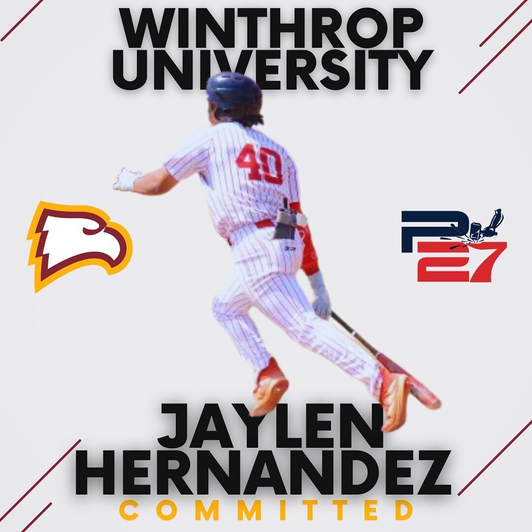 Never too late for a little celebration, BIG congrats to @bklynjaylen on his commitment to @winthropbaseball ! 🤝 

#winthropbaseball #winthropuniversity #p27blacksmiths #p27baseballacademy