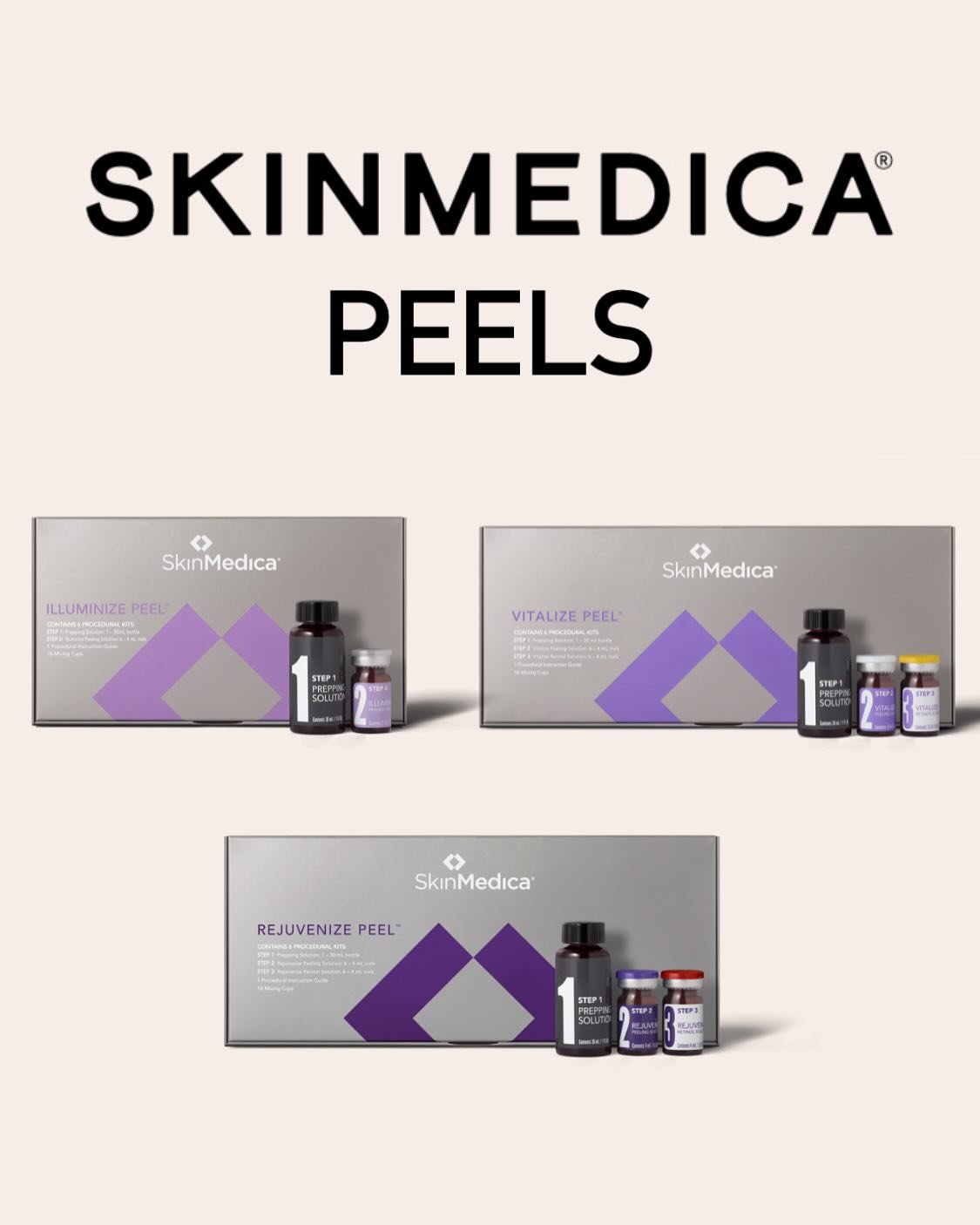 We&rsquo;re thrilled to now offer SkinMedica&rsquo;s professional-grade chemical peels &mdash; designed to target aging, discoloration, acne, and dullness at every level.

Swipe to find your perfect peel:

Illuminize Peel
&bull; Subtle, radiant glow
