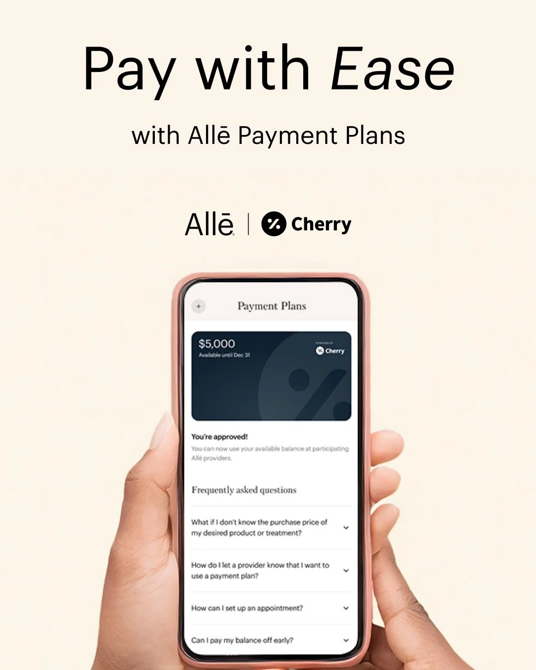 Invest in yourself now. Pay over time. ✨

At Rejuvenations, we believe your treatments should be accessible - without waiting.

That&rsquo;s why we offer two flexible payment options depending on your services:

Allē Pay (for Allergan portfolios serv