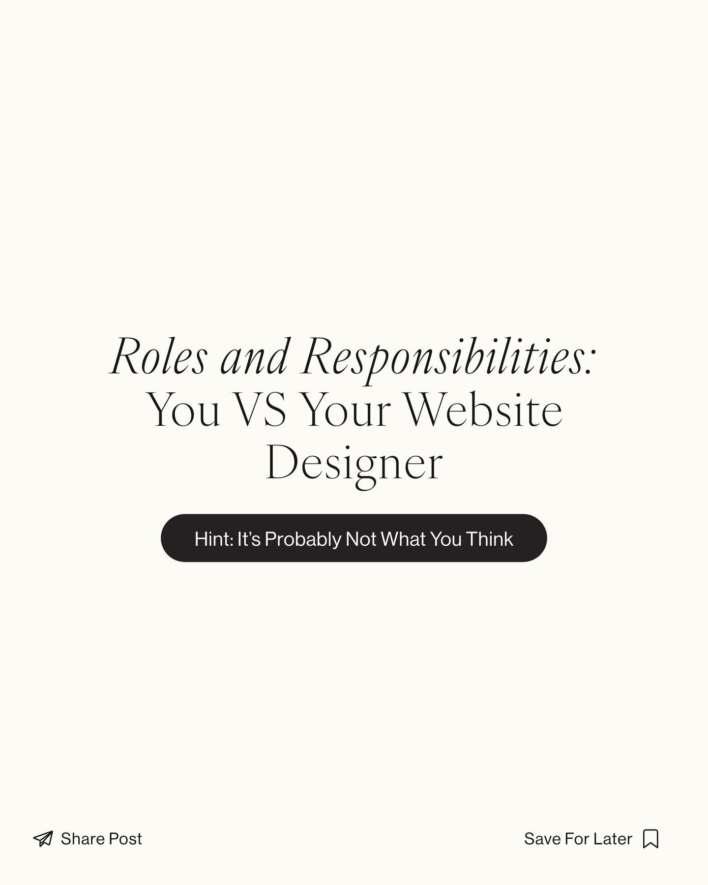 ROLES &amp; RESPONSIBILITIES &ndash; We are back! After a little holiday, we are here dropping some truth 💣 about the website design process.

The simple rule of thumb, the clearest way we can put it is:
If you need/want/DESIRE something to go on a 