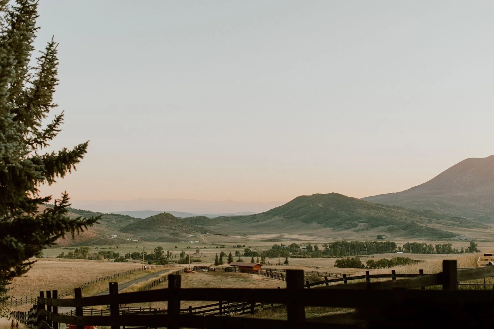 Pastoral view of Elk River Valley from Ceremony site at La Joya Dulce in Steamboat Springs
