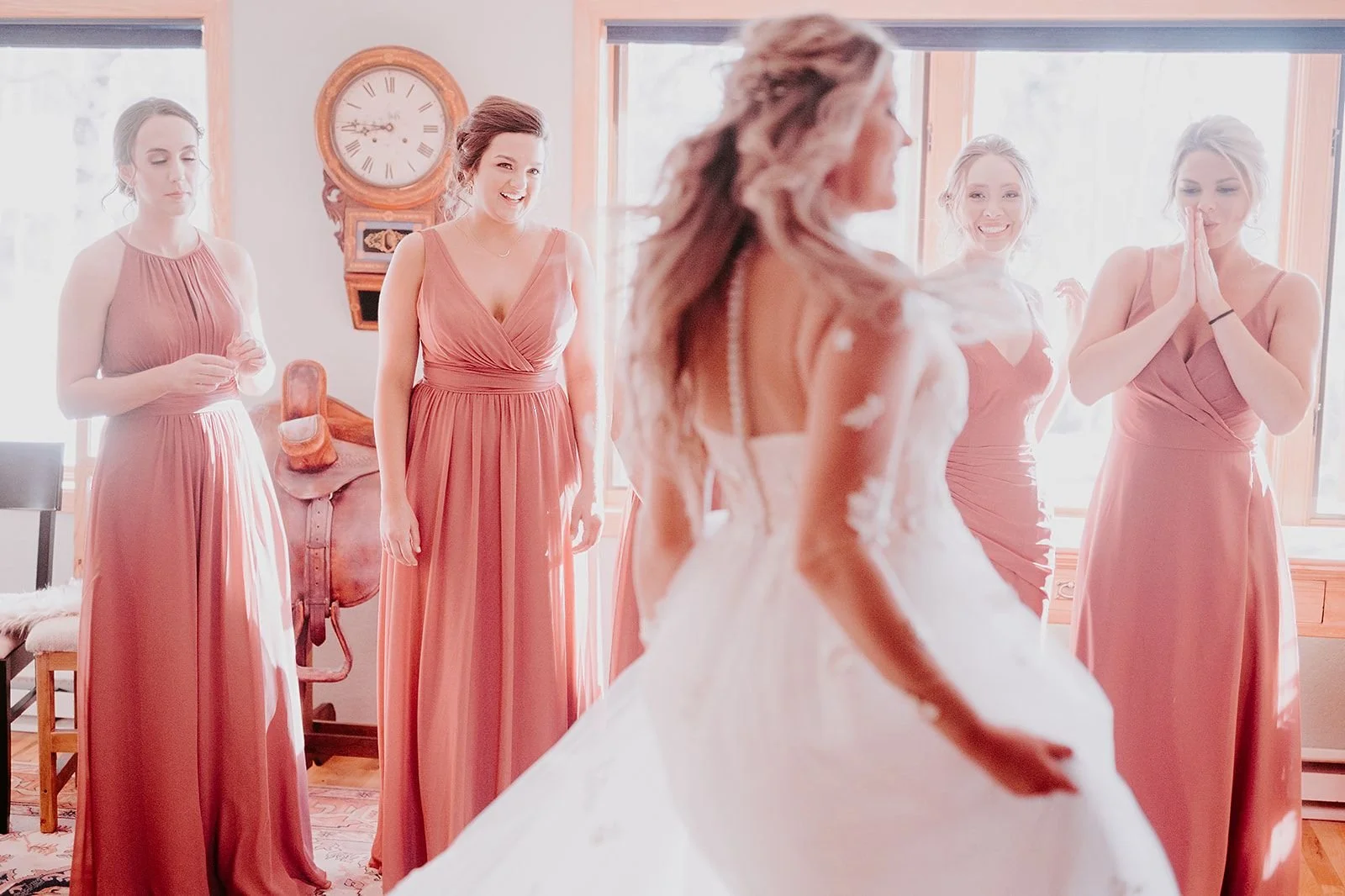 Bride getting ready for her Colorado winter destination wedding at La Joya Dulce