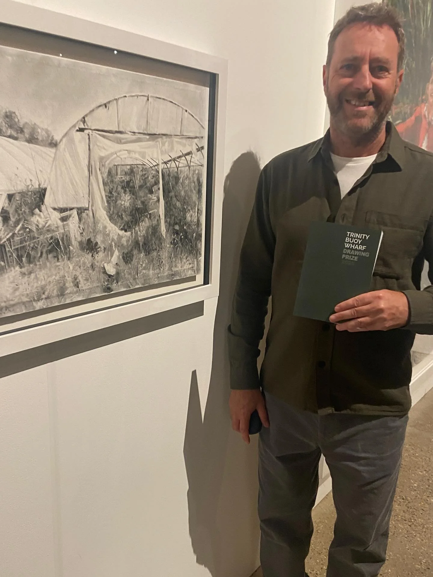 A few shots from the @tbwdrawingprize PV held this evening in London. Very pleased to have my charcoal drawing of the abandoned Trevaskis poly tunnels included.
.
#charcoal #charcoaldrawing #drawings #drawing #draw #artwork #cornwall #trinitybouywhar
