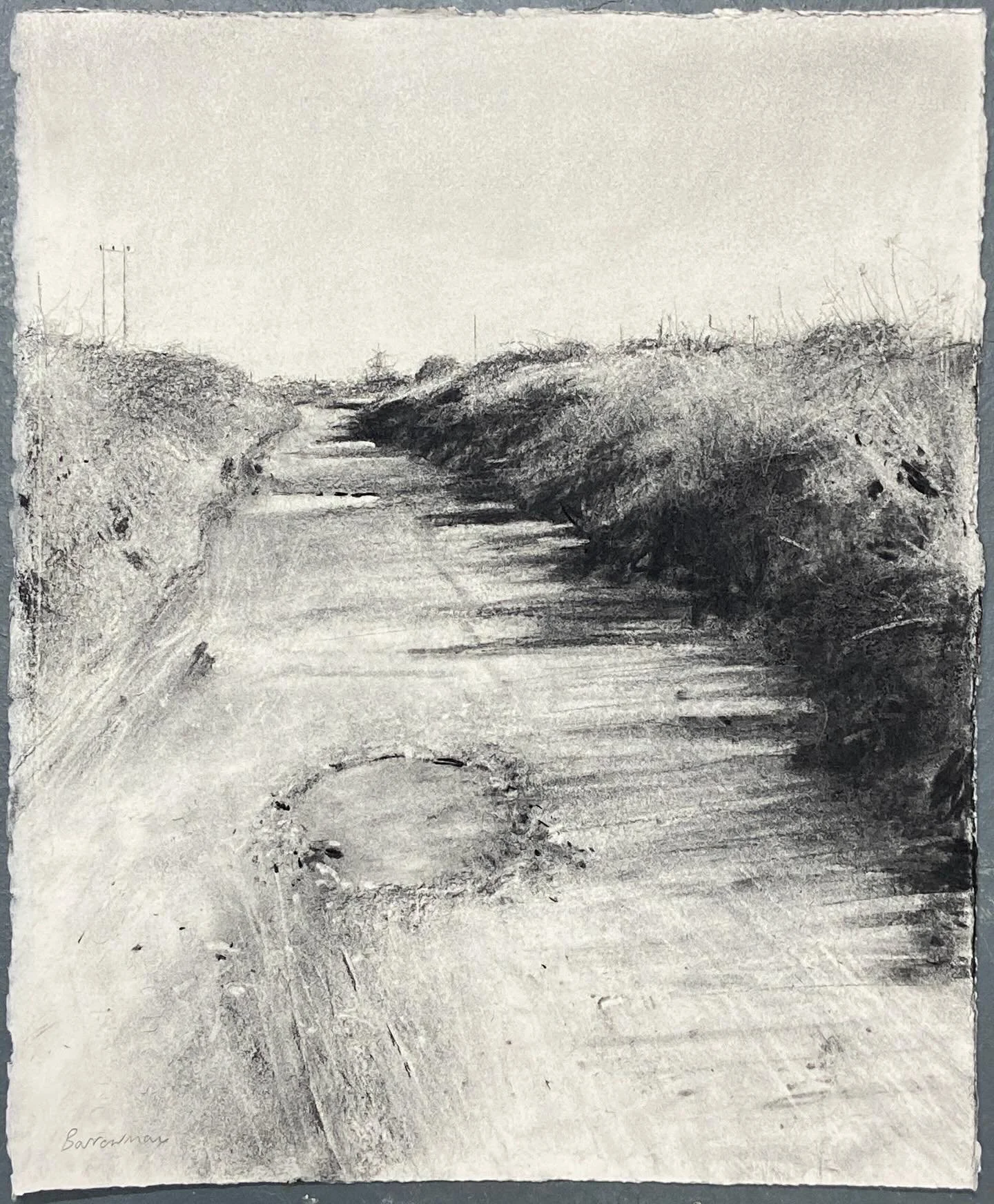 Surgery Lane track
Charcoal on arches watercolour paper 35cm x 29cm
.
#charcoaldrawings #andrewbarrowman #drawings #drawing #charcoalonpaper #charcoalart #drawingoftheday #charcoalartist #drawingonpaper #cornwall #krowji #cornwallartist #drawingartis