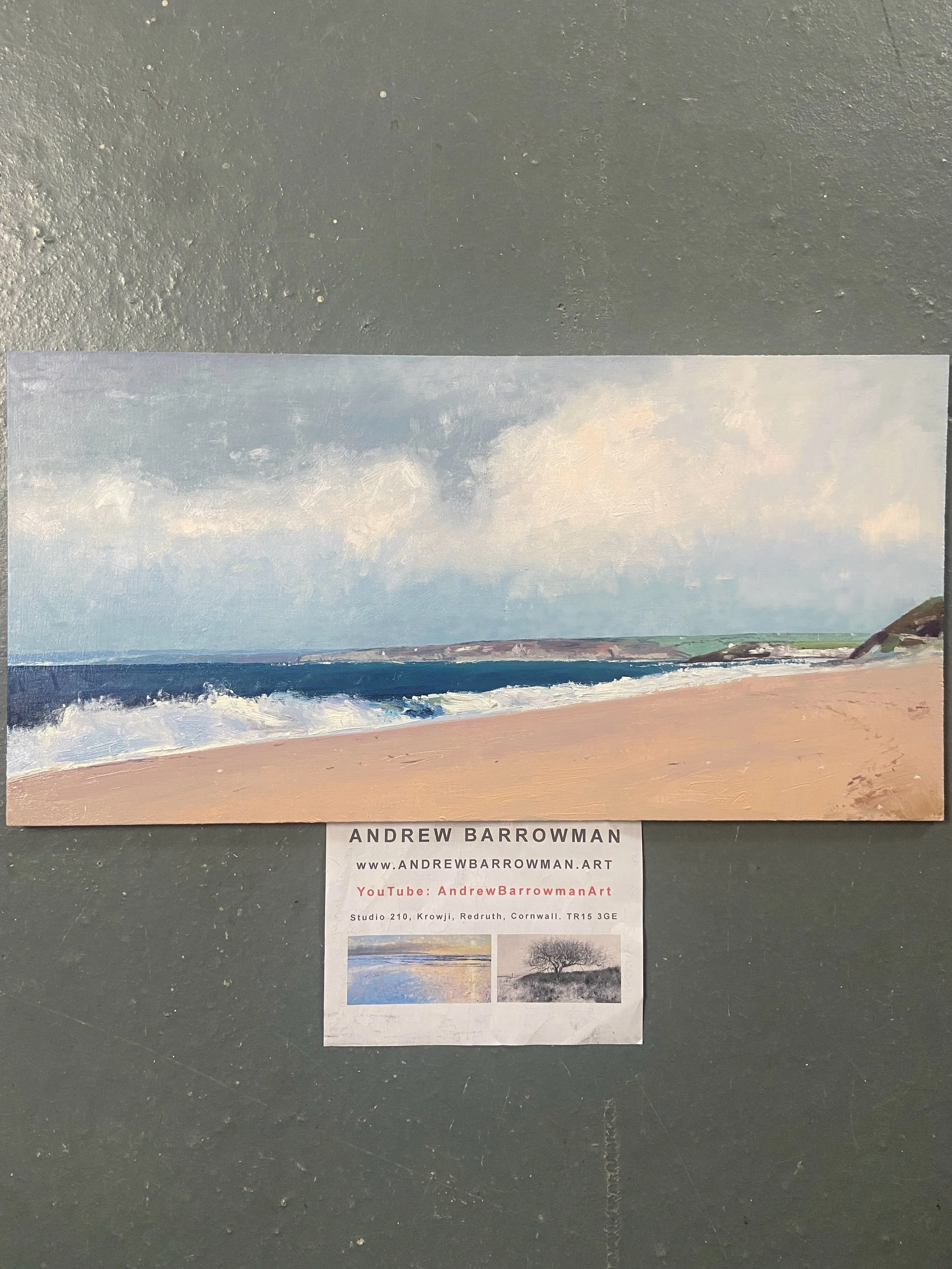 Loe Bar wave
Oil on board 60cm x 30cm (ish)
Swipe for details as ig isn&rsquo;t good for panoramic vistas
.
#oilpainting #oilpainters #cornwall #painting #andrewbarrowman
