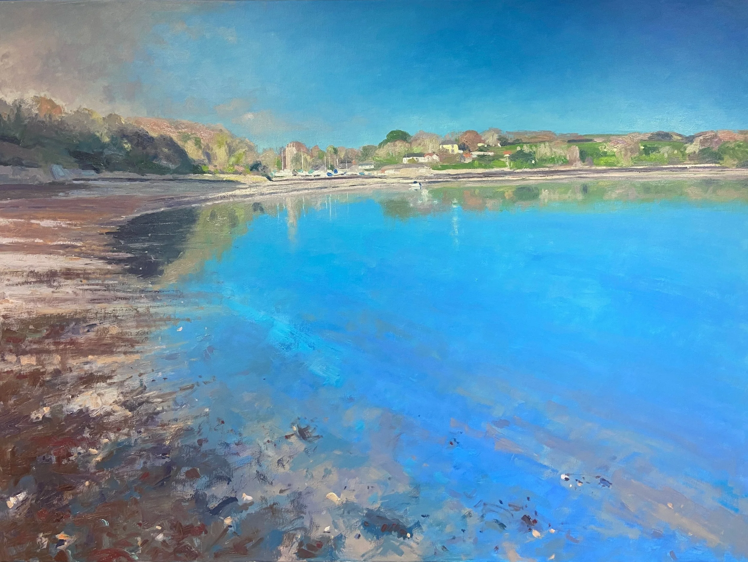 St Anthony incoming tide 
Oil on canvas 100cm x 80cm
.
This painting has just sold but there are more to see during @cornwallopenstudios @krowji_ tomorrow and Sunday 30, 31 May 11am - 5pm
.
#oilpainting #painting #landscapepainter #landscapeartist #a