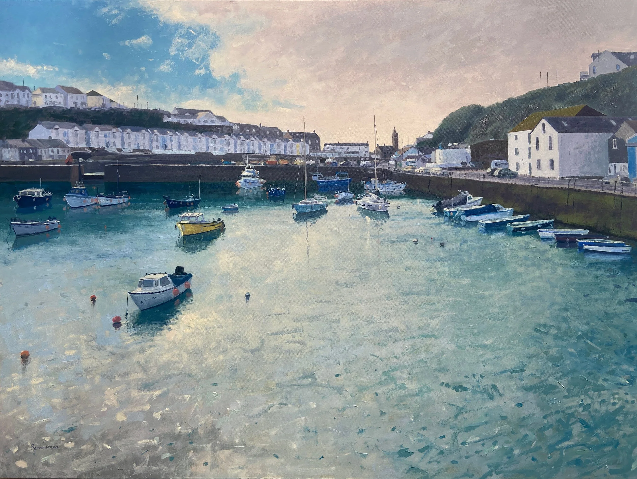 Morning sunshine, Porthleven Cornwall - oil on canvas 102cm x 76cm 2026