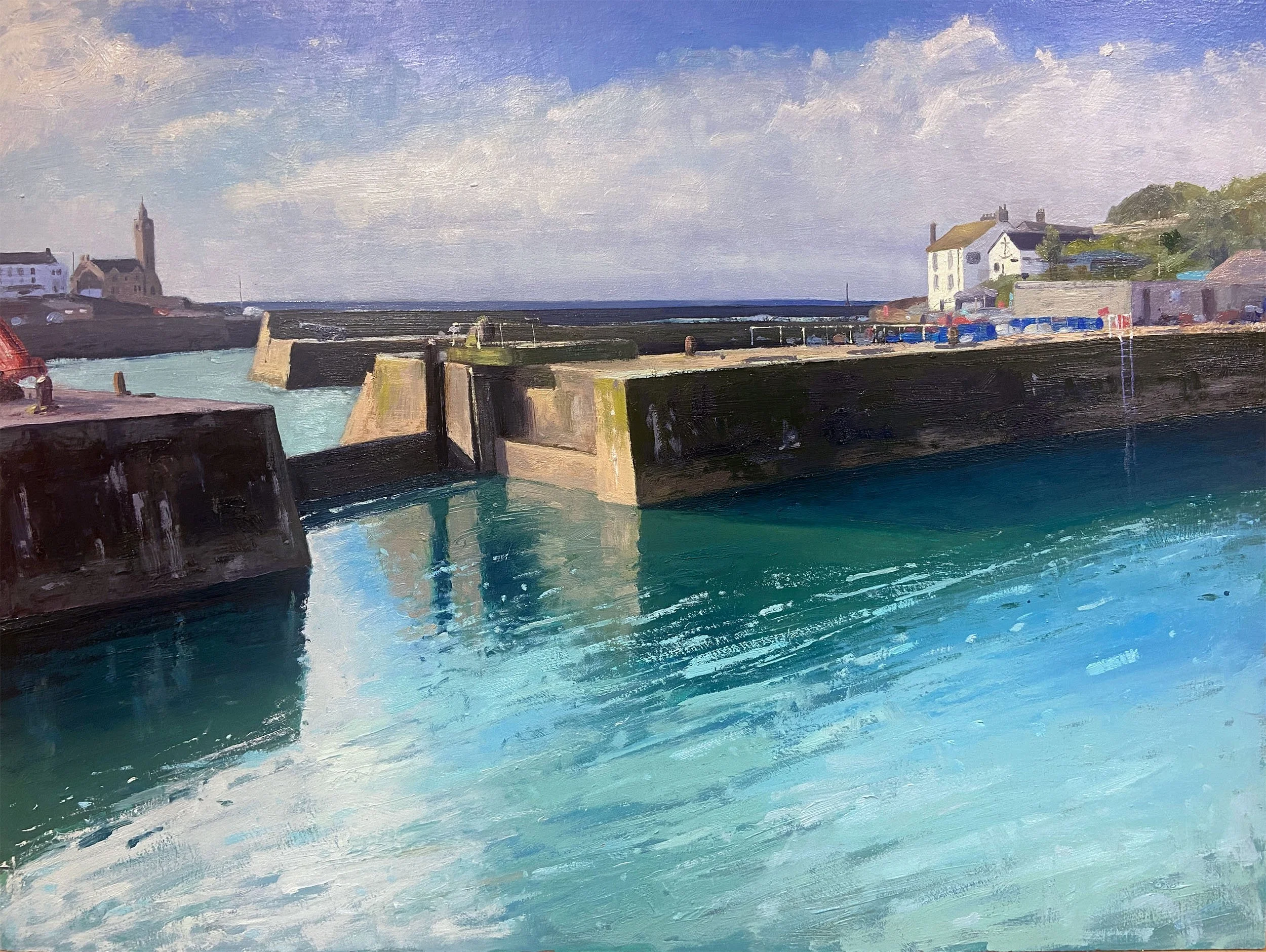 Morning light, Porthleven, Cornwall - oil on board 60cm x 40cm 2026