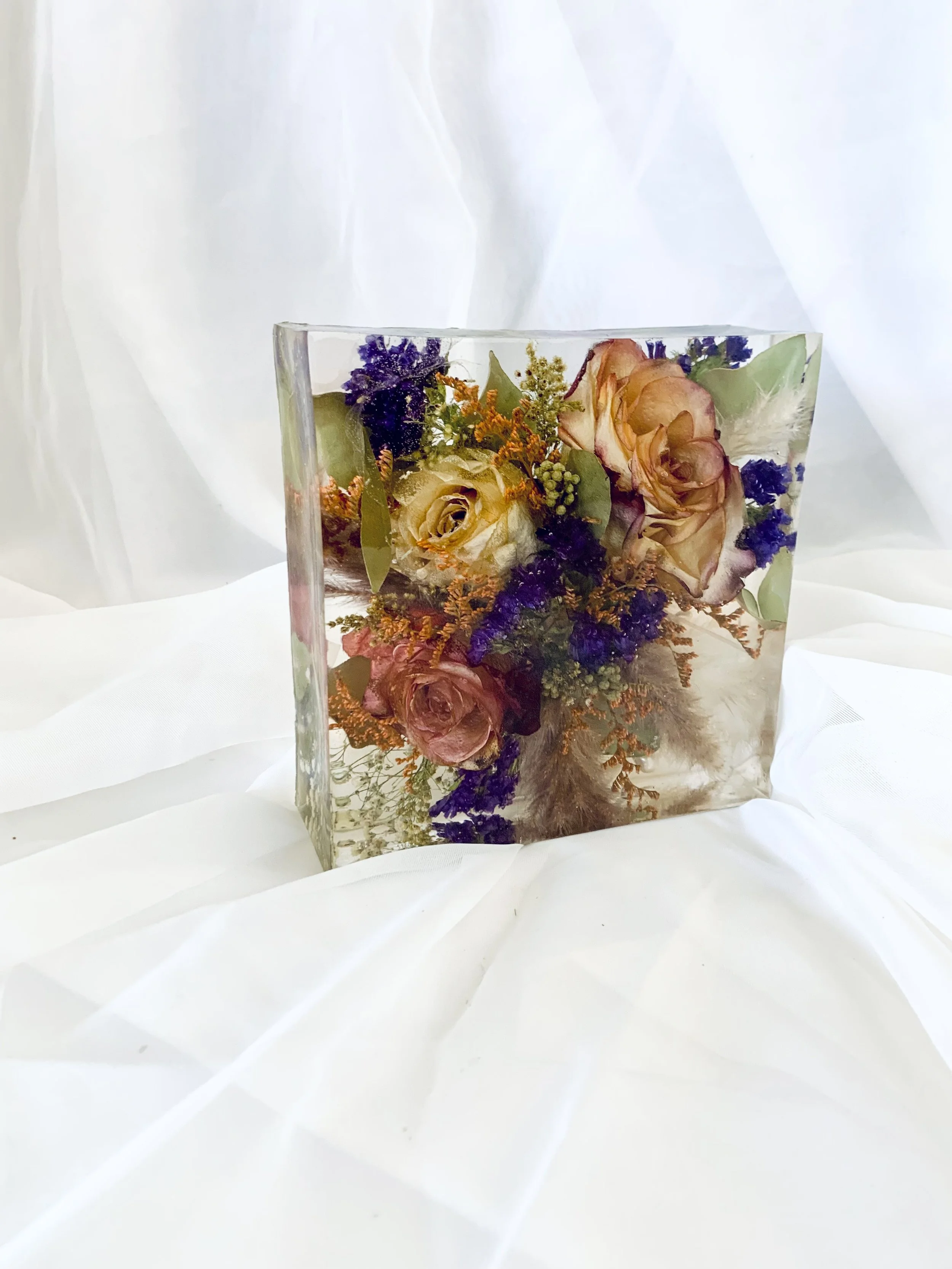 Square Resin Block Design- Memorial & Wedding Resin Displays