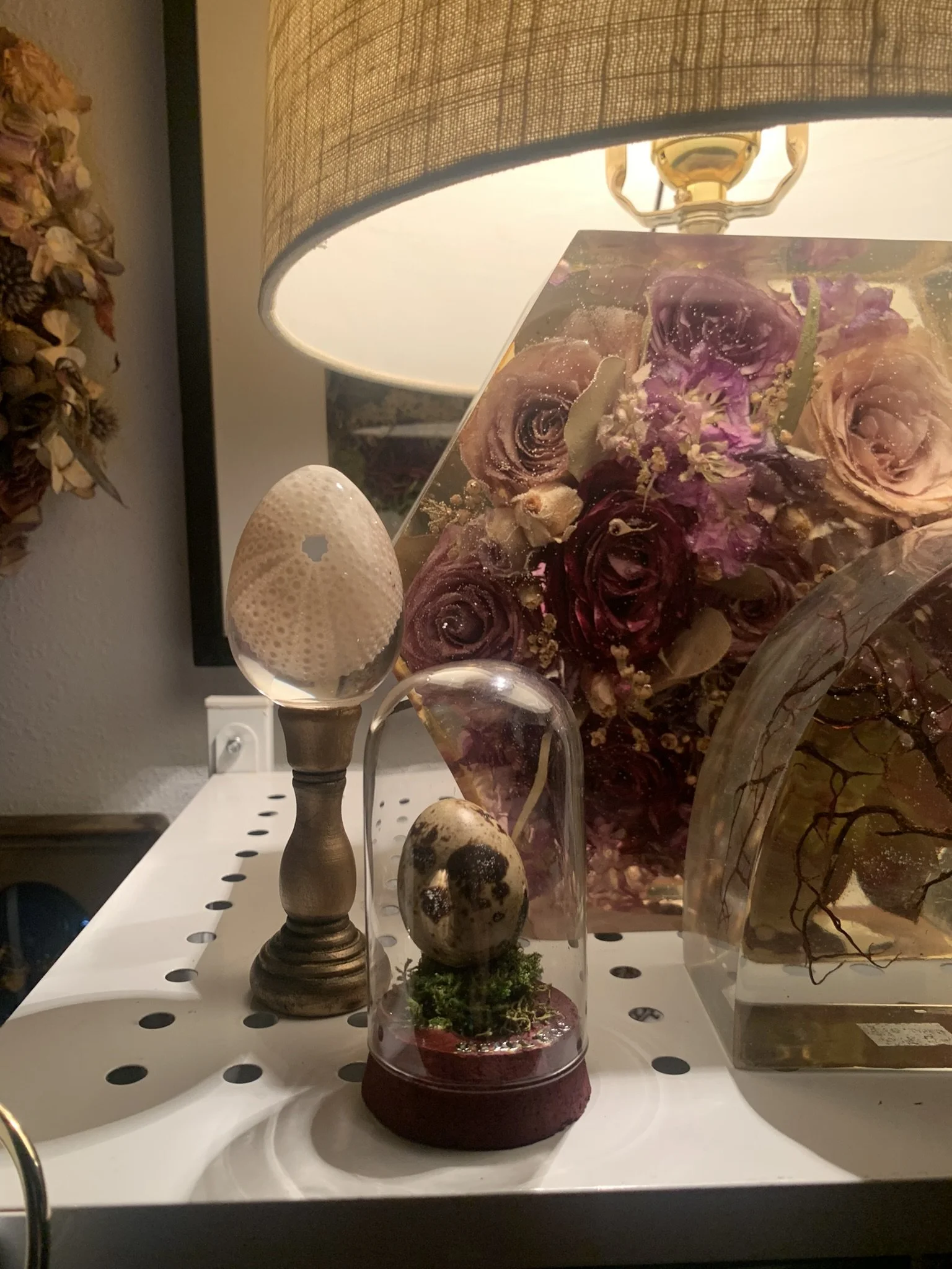 9x9 Hexagon Resin Block Lamp Design- Memorial & Wedding Resin Displays