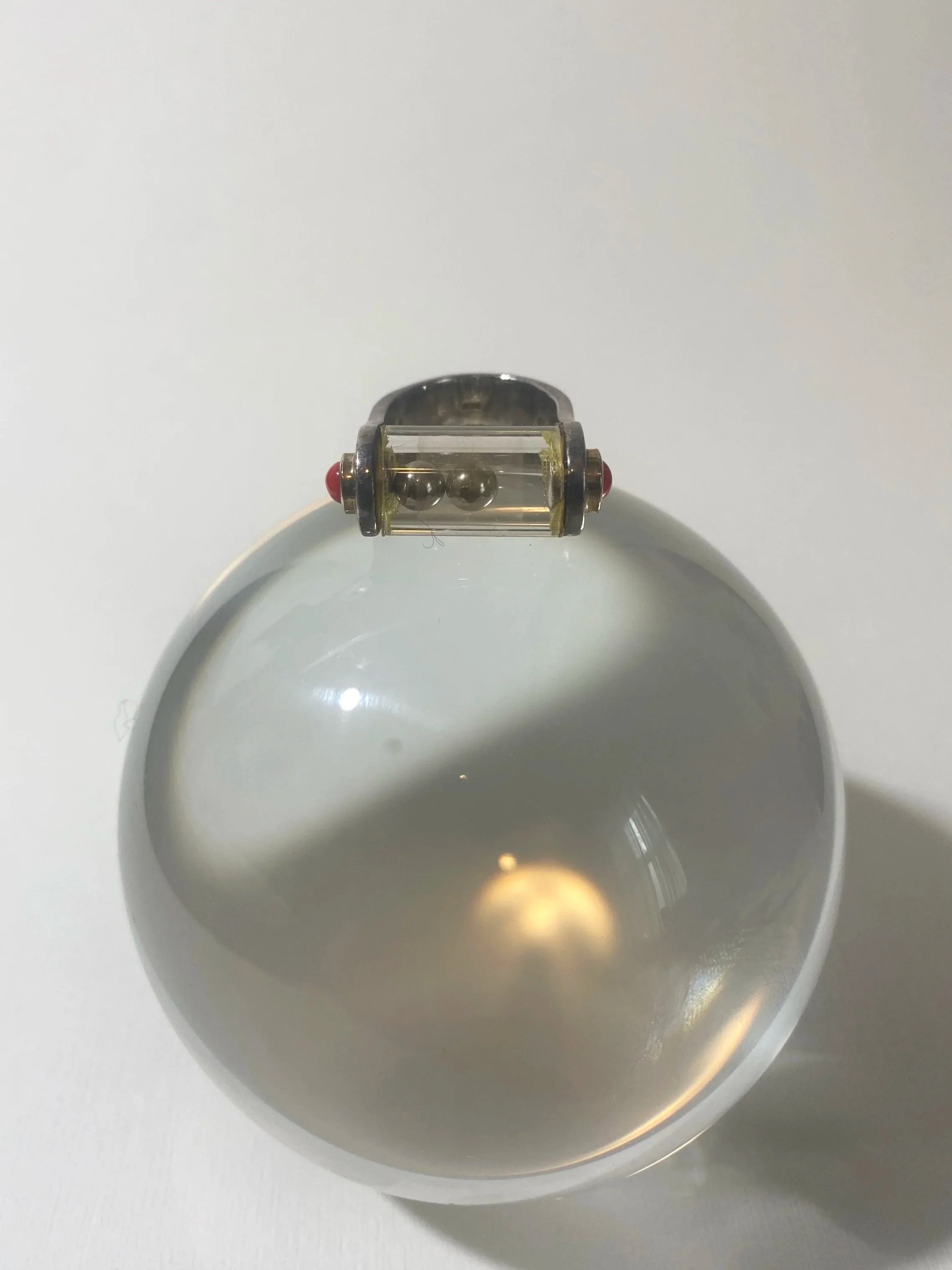 Zoodiac Aries Silver ring | £180 |

925 Silver, red coral and 24 kt gold |  Weight: 14g