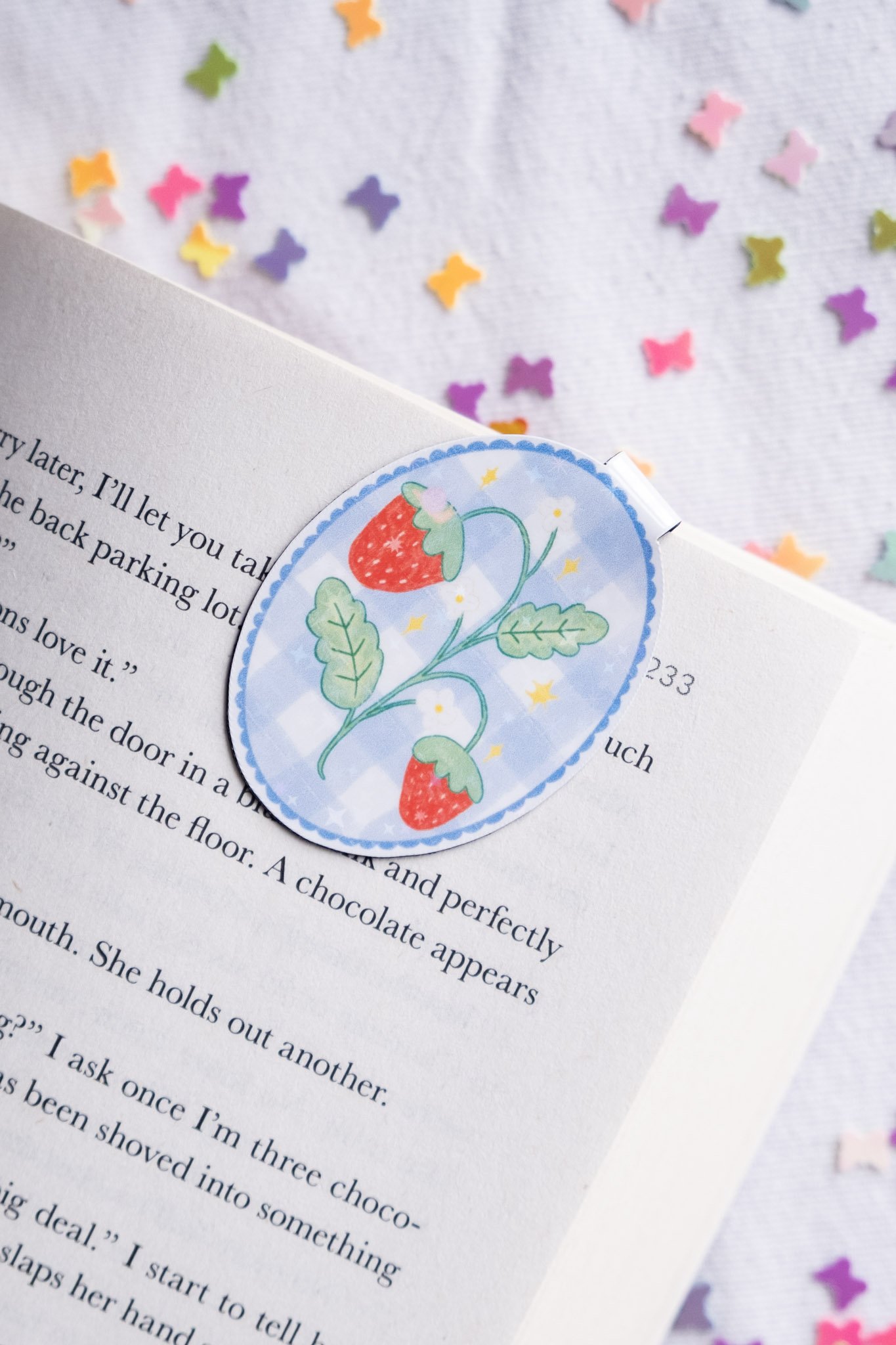 Strawberry Picnic Bookmark