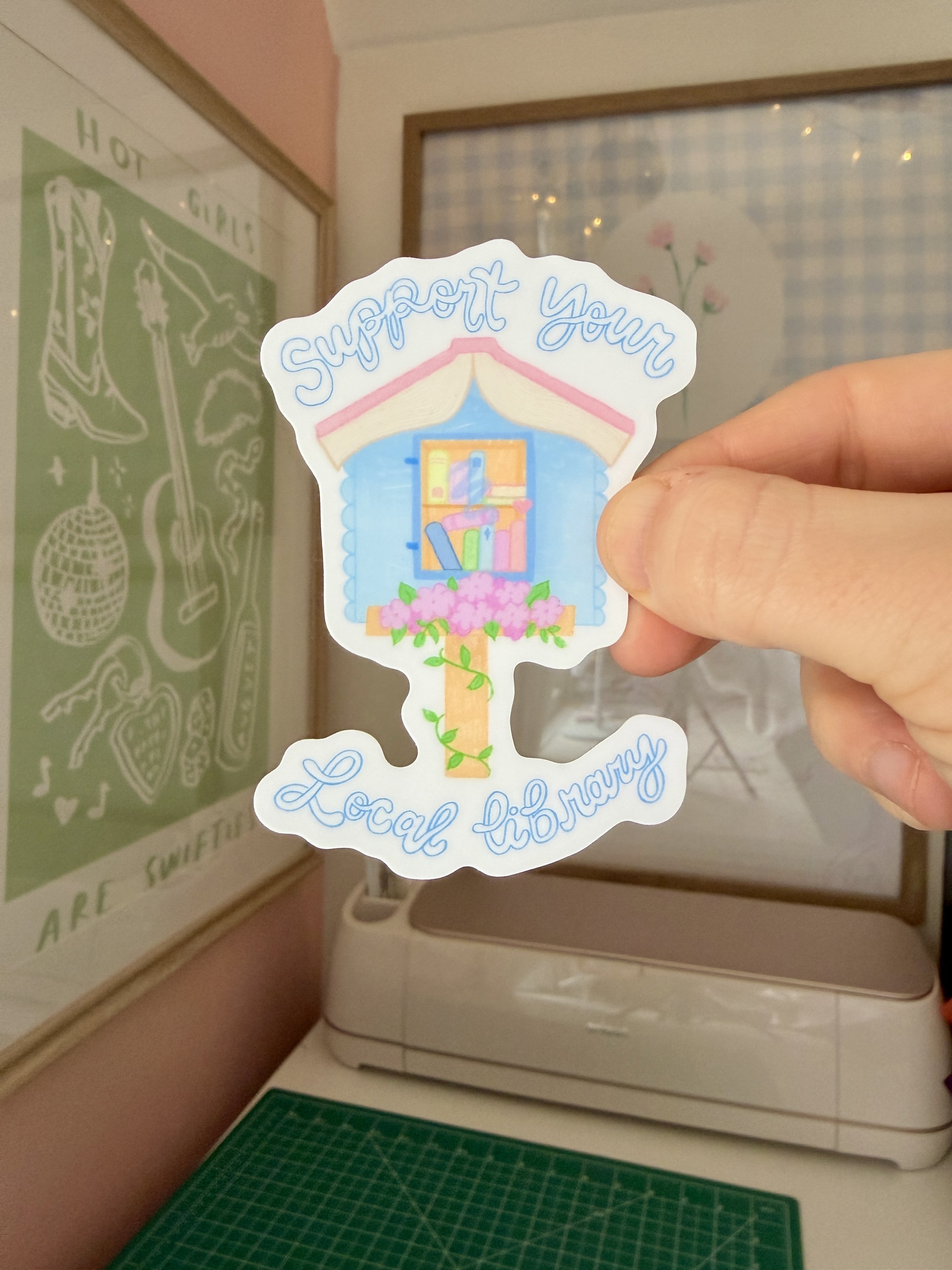 Support Your Local Library Sticker