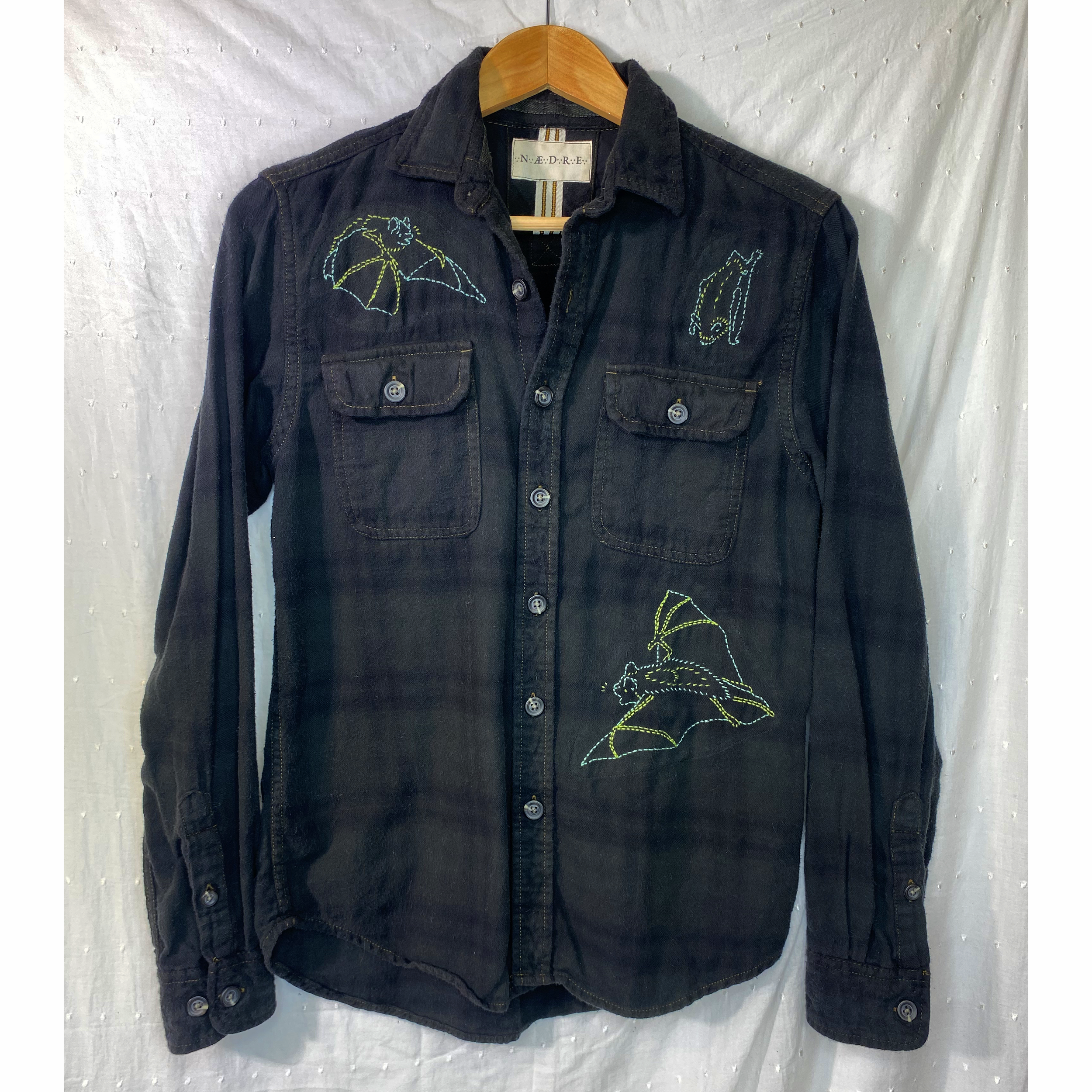 Bluegreen Bats Flannel - small