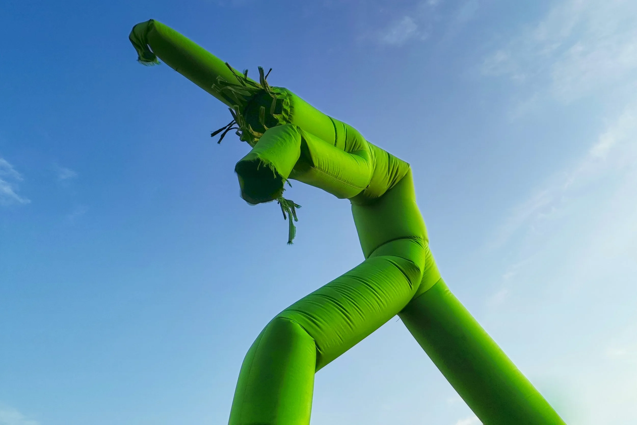 Green 15 foot inflatable flailing greeter