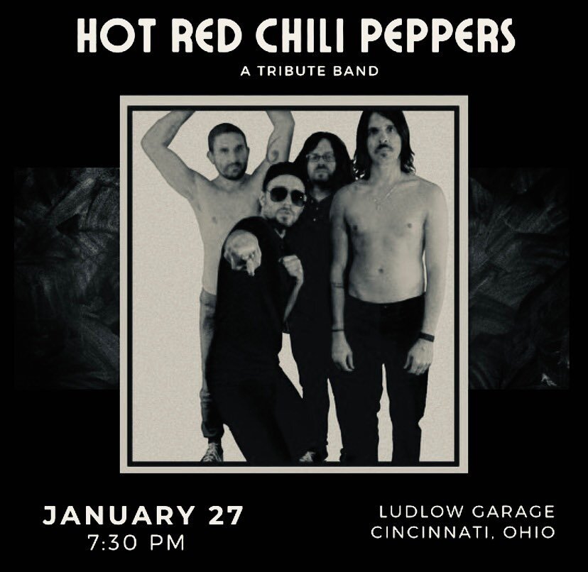 A reminder that we are performing at Ludlow Garage in Cincinnati next Saturday! Tickets are available through the link in our bio. Come on out! It&rsquo;ll be a great one!
#ludlowgarage #hotredchilipeppers #cincinnati #livemusic #rocknroll #tributeac