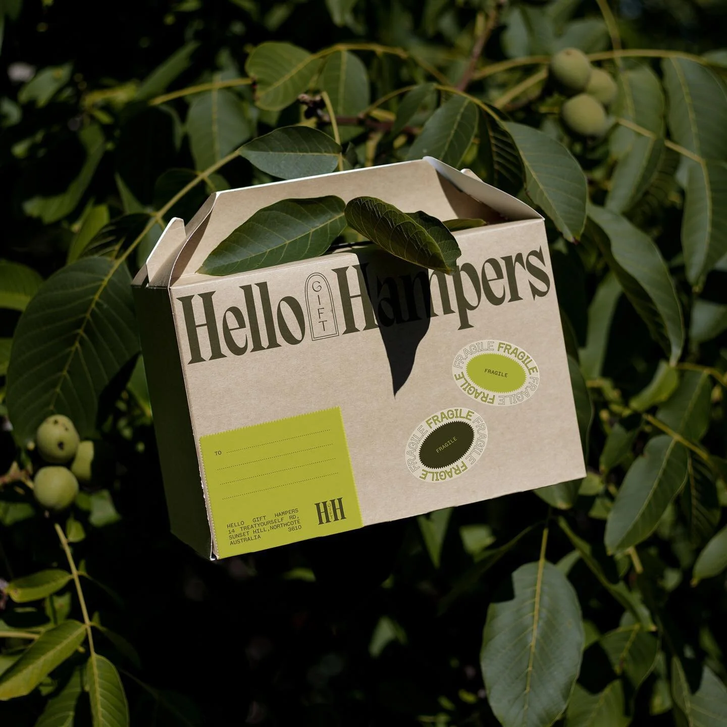 Logo, branding and packing design for Hello Gift Hampers. Same day delivery hampers ✨📦👀

#packagingdesign #graphicdesignmelbourne #logodesignersclub @hellogifthampers