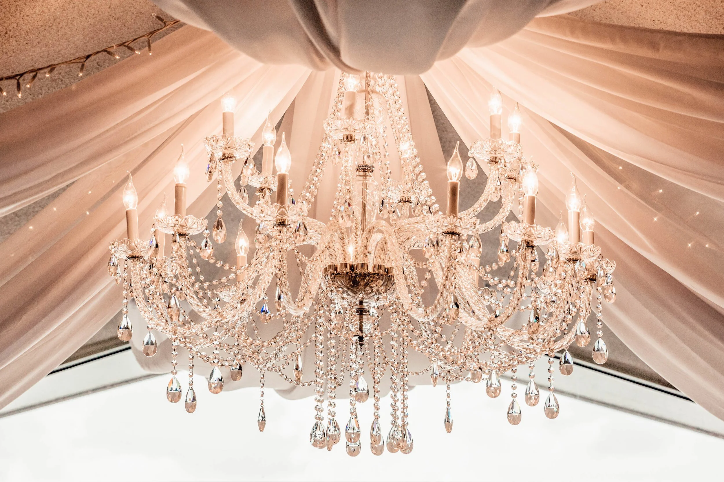 Ceiling Draping Hire — Luxe Chandeliers Chandelier Hire Melbourne