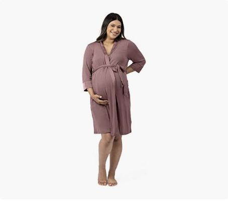 Image of Kindred Bravely Emmaline Maternity & Nursing Robe recommended by The Breezy Doula.