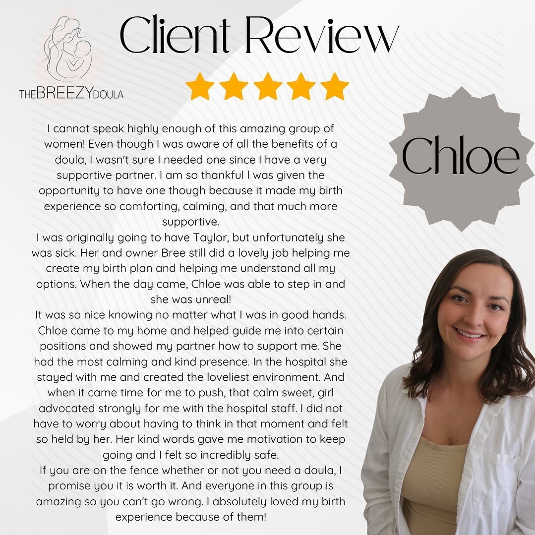 A great review for Chloe! Honestly, the doulas on our team are so supportive! all we want is the best experience for you!
&bull;
&bull;
&bull;
#doulasupport #birthdoula #postpartum #postpartumdoula #ocdoula #sddoula