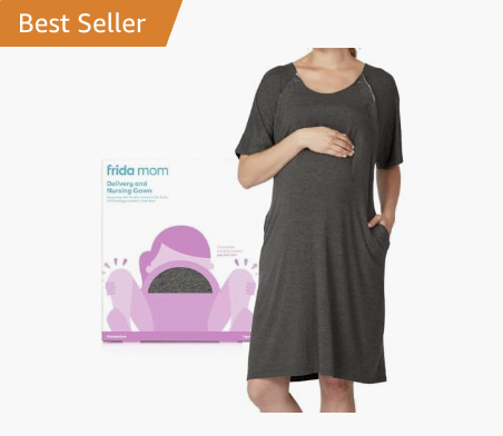 Image of Frida Mom Labor and Delivery Gown for Hospital recommended by The Breezy Doula.