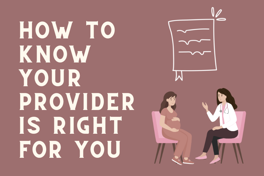 A graphic about how to know if a provider is the right fit, designed by The Breezy Doula.
