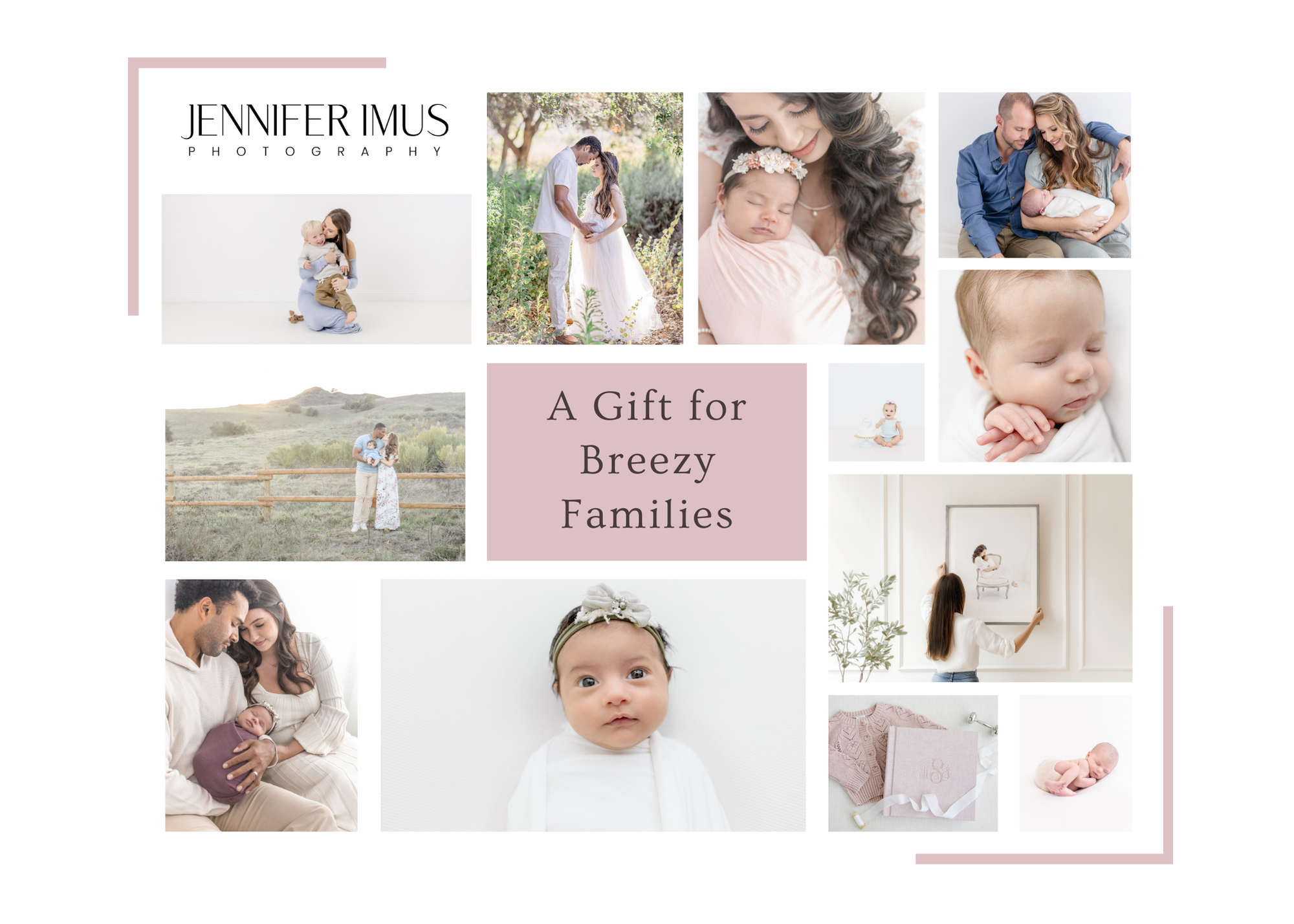 A collage of photos by Jennifer Imus on The Breezy Doula website.