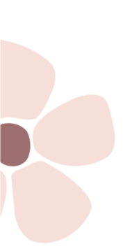 The Breezy Doula flower sub mark in light pink.