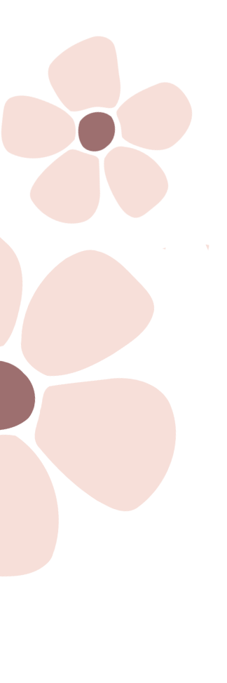 The Breezy Doula flower sub mark in light pink.
