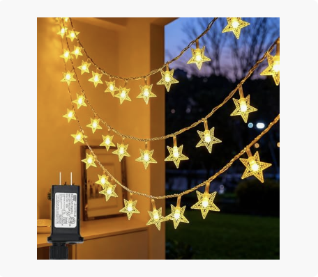 Image of Twinkle Star LED Star String Lights recommended by The Breezy Doula.