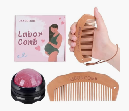 Image of Birth Comb & Massage Roller Ball Kit recommended by The Breezy Doula.