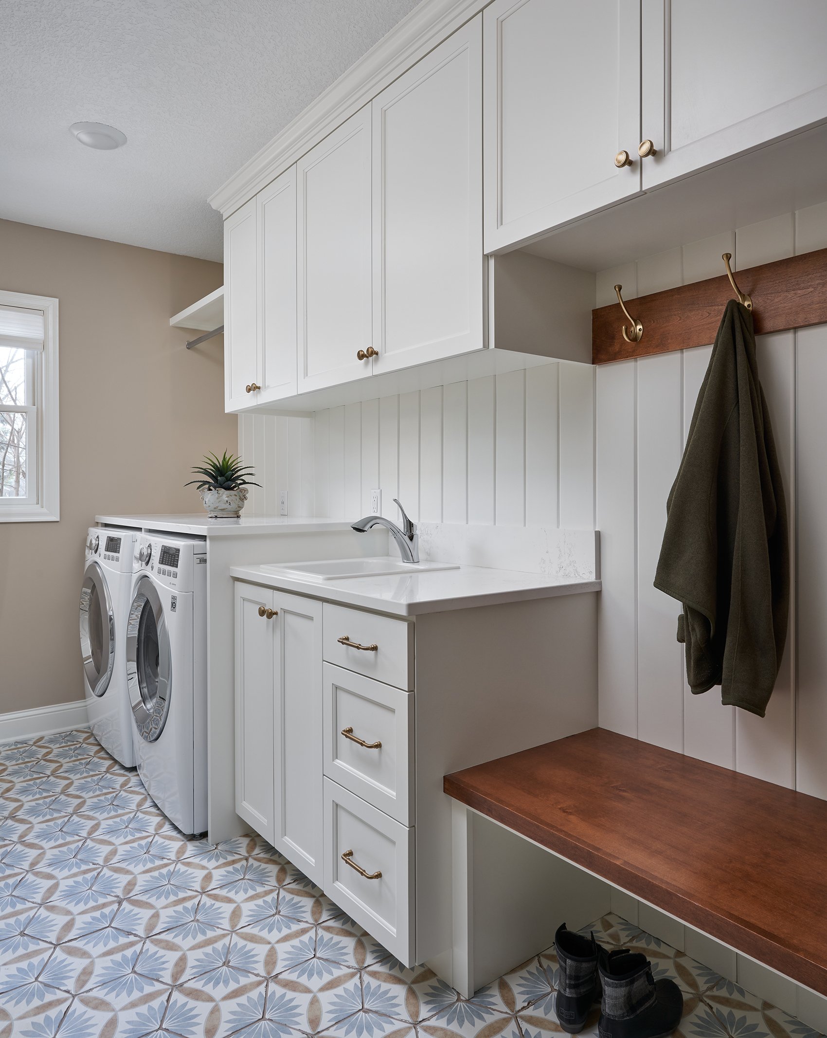 Coastal Inspired Main Level Mudroom