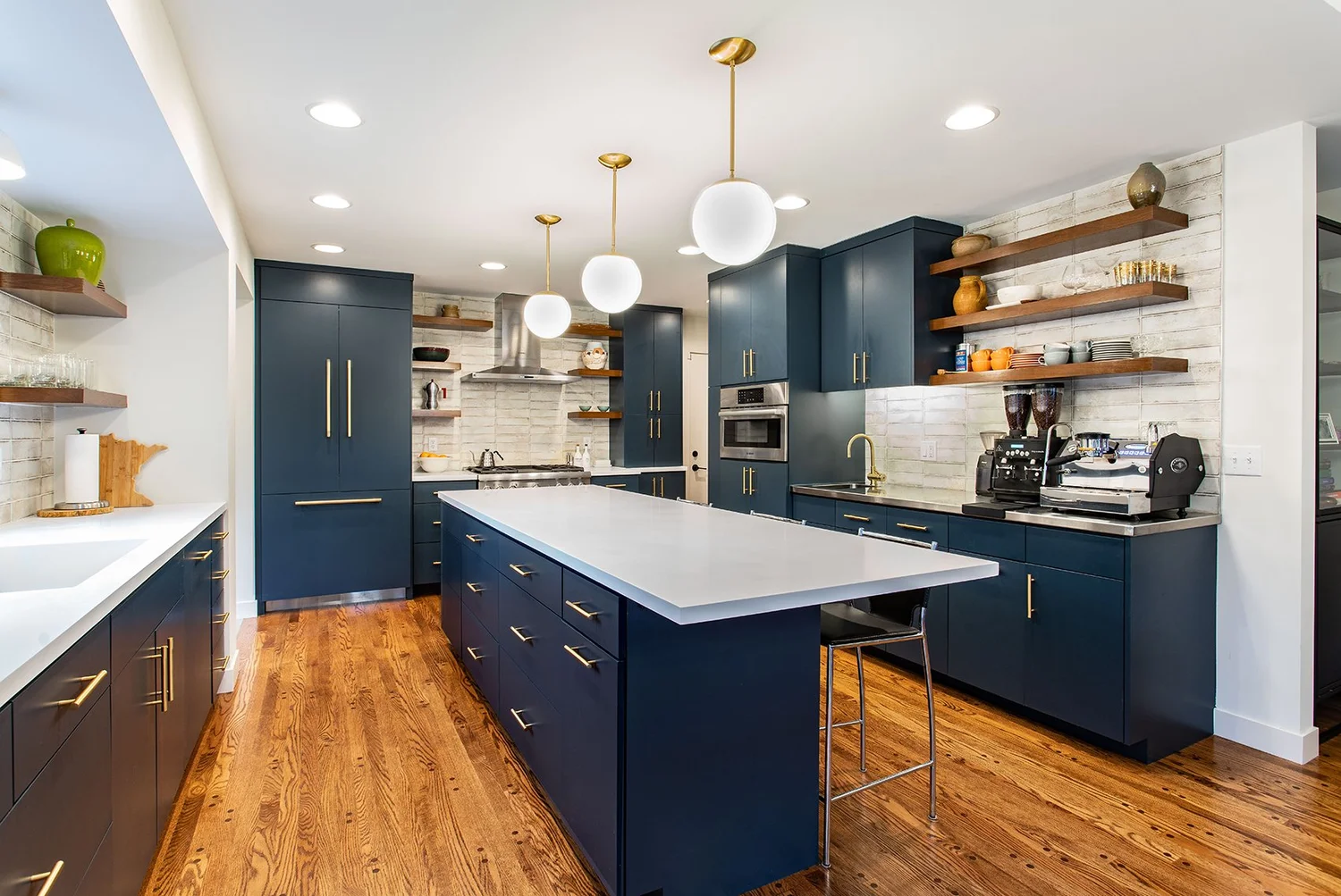 Transitional Navy Kitchen — Minneapolis MN Home Remodeler McDonald