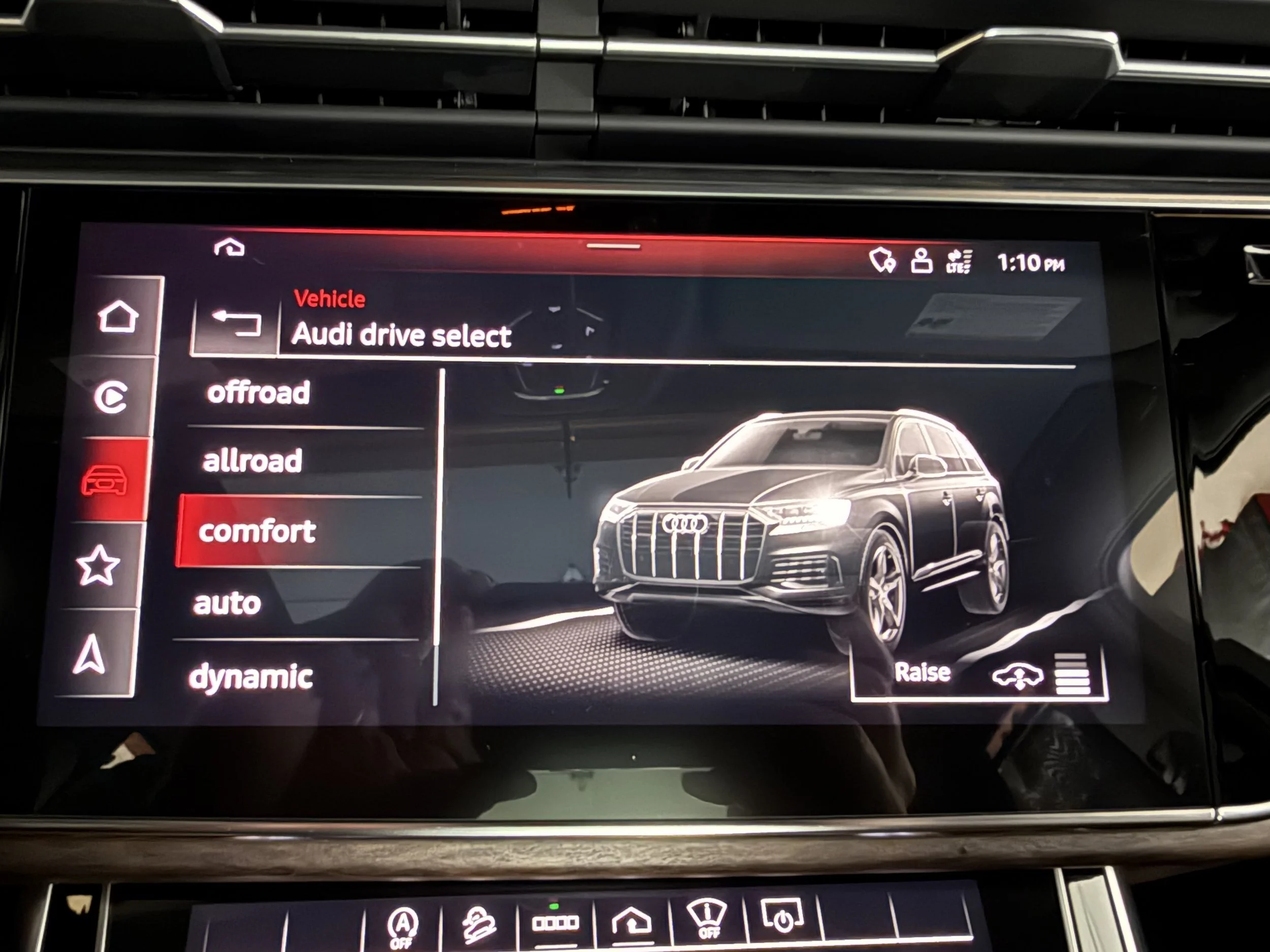 6 individual and customizable vehicle settings