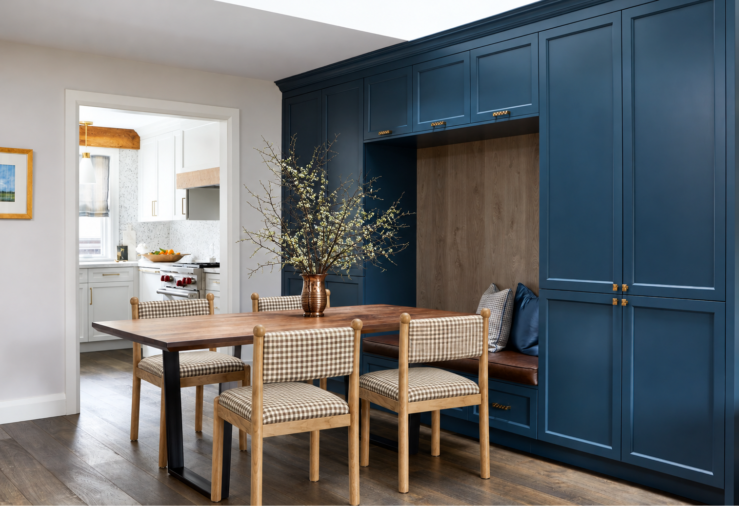 banquette seating, custom millwork