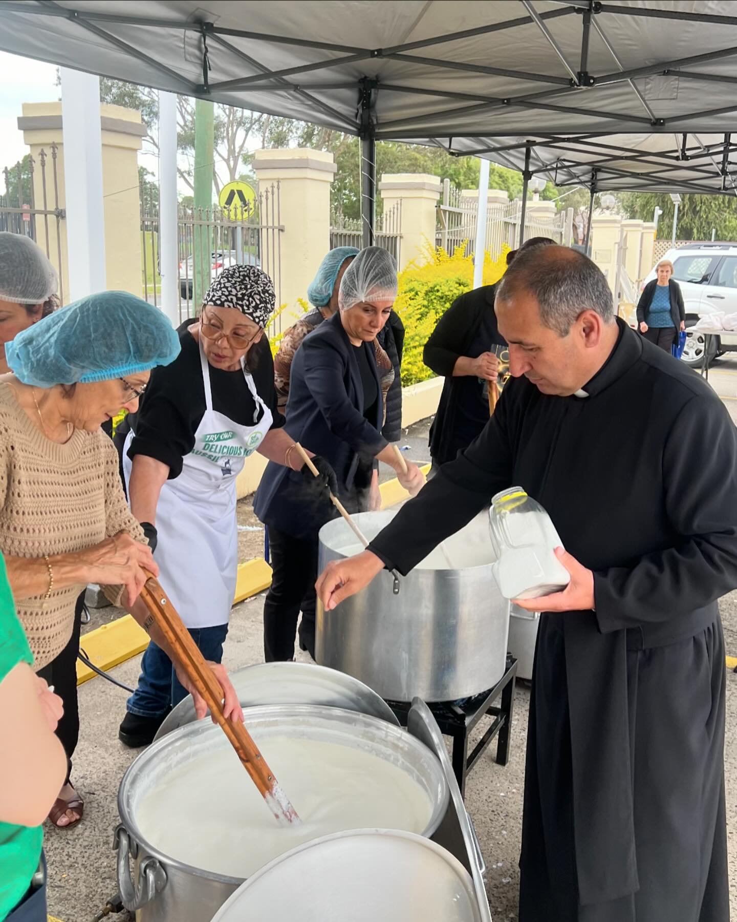 We may not be in our homeland but on days like this it feels like we&rsquo;re pretty close! Thank you to our wonderful ladies who were up early stirring the girdoo, may God bless and accept your efforts. 

And may the prayers of Mar Gewargis be with 