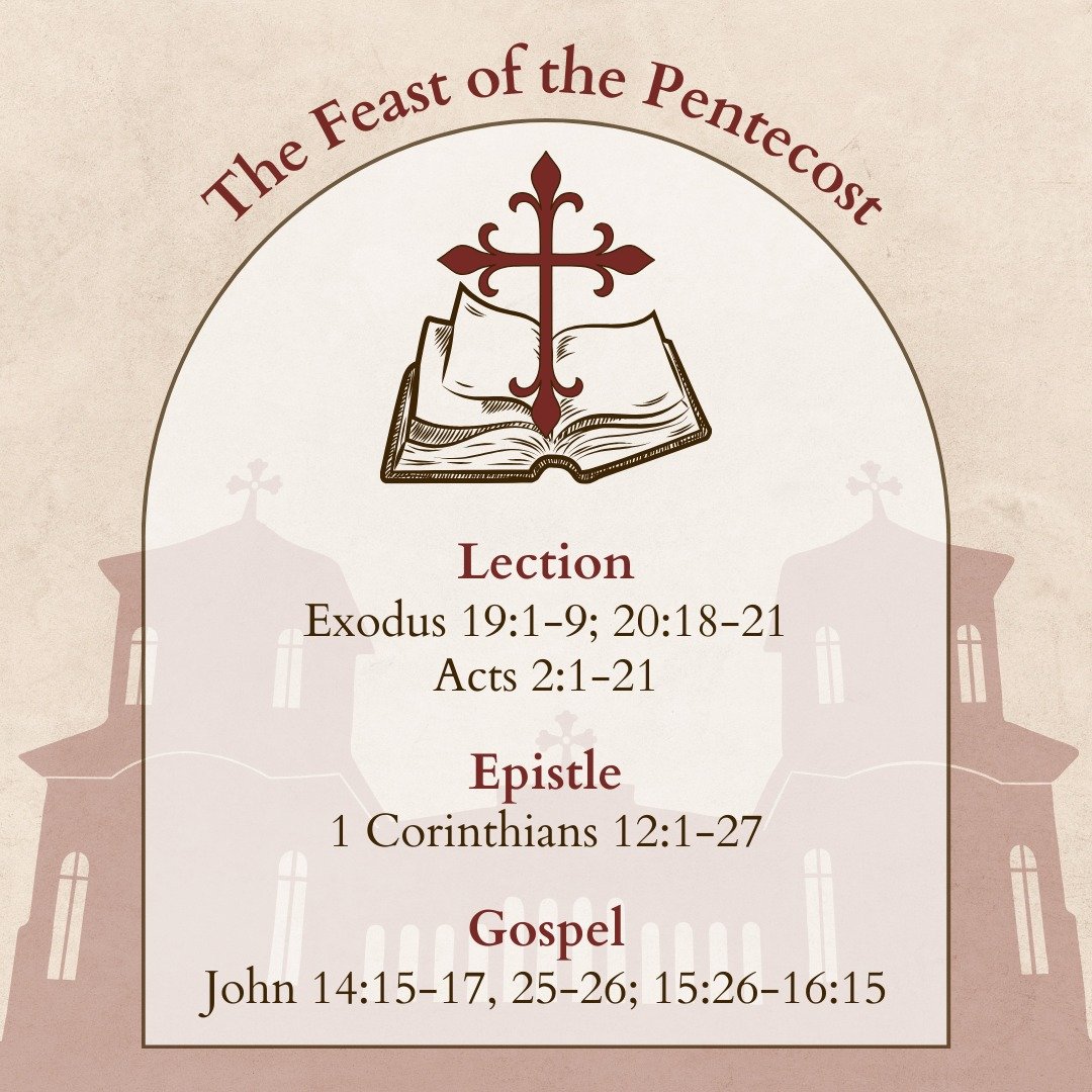 A friendly reminder that tomorrow we'll be celebrating the Feast of the Pentecost at 8:30am. We hope to see you there!