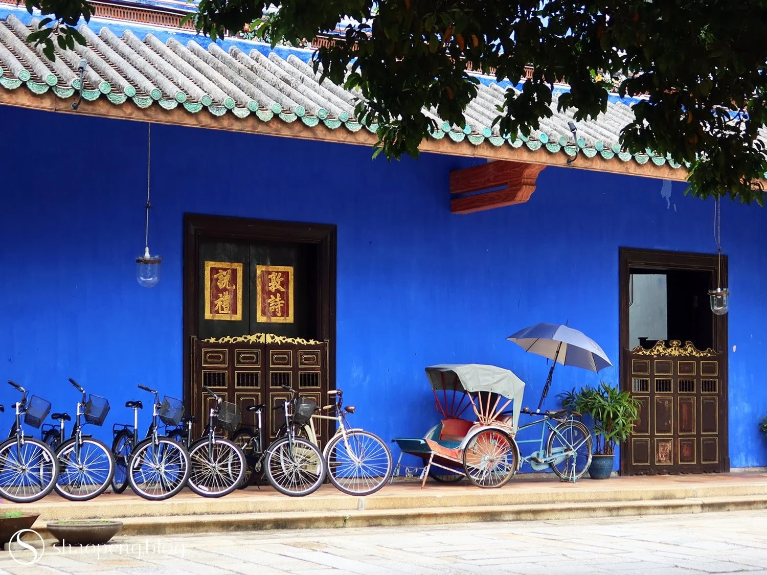 Its indigo walls have earned it the nickname, "The Blue Mansion."