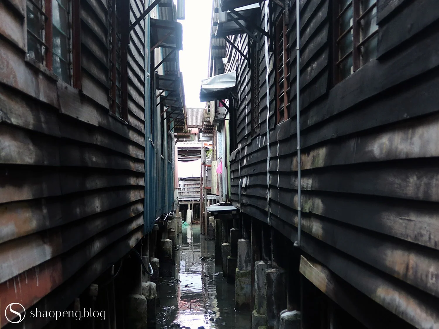 The wooden-planked houses of New Jetty evoke the charm of Venice.