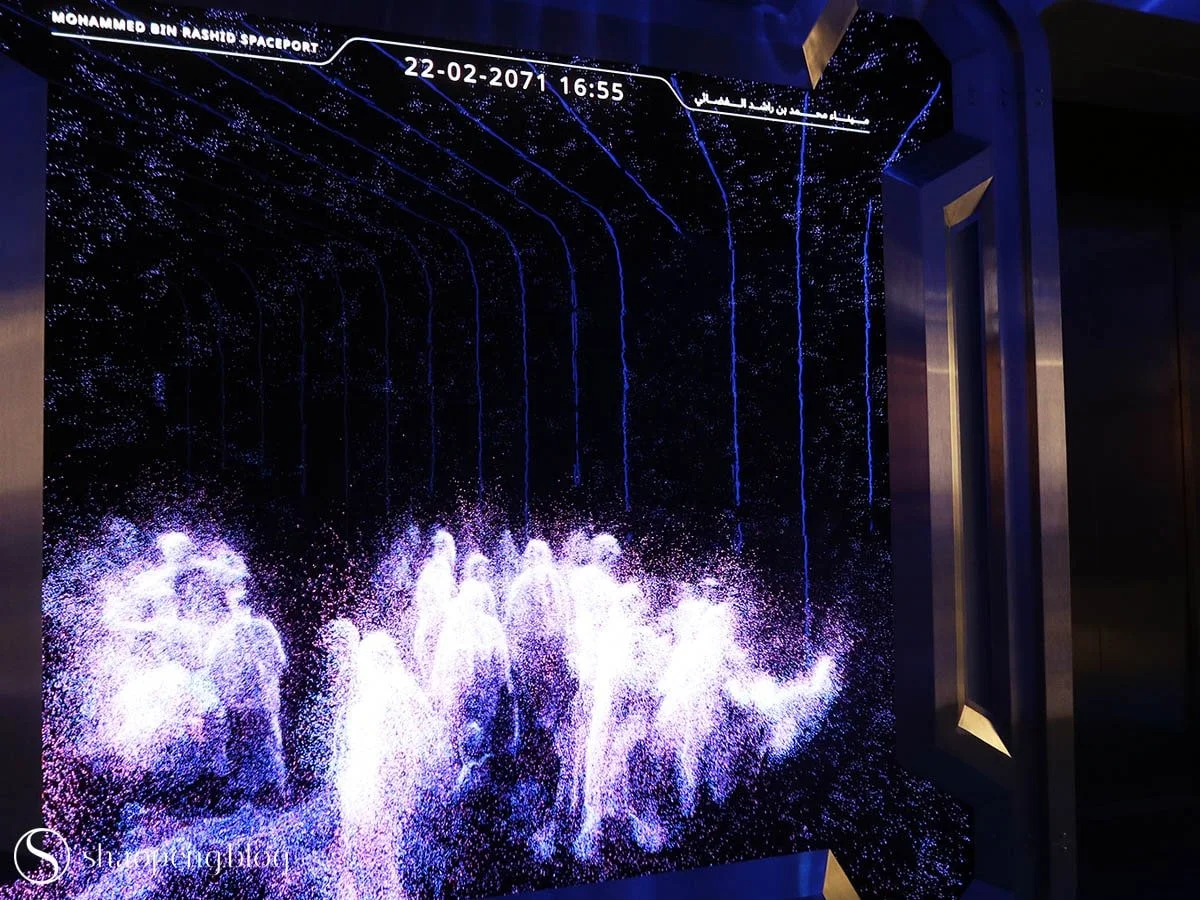 Waiting for virtual space shuttle to launch at the Museum of Future in Dubai