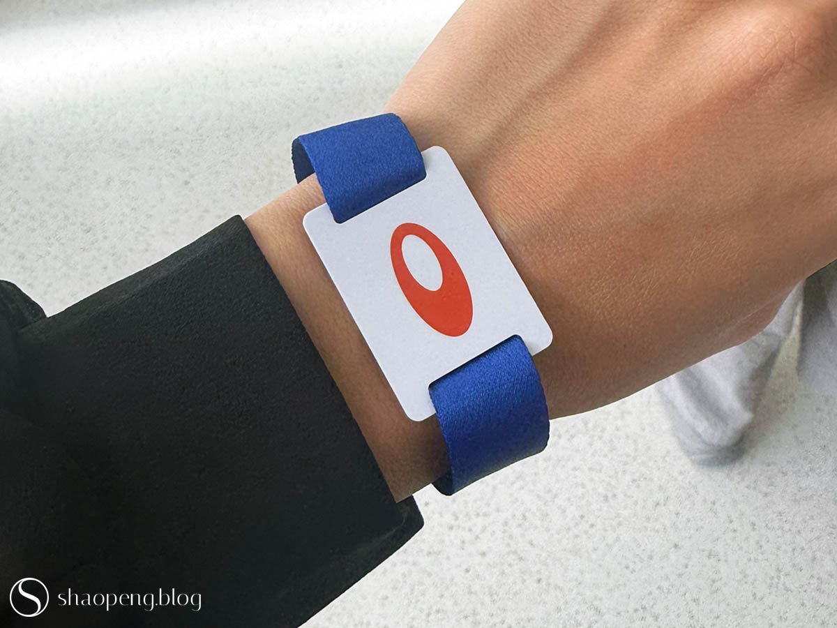 Wristband issued by the Museum of Future in Dubai