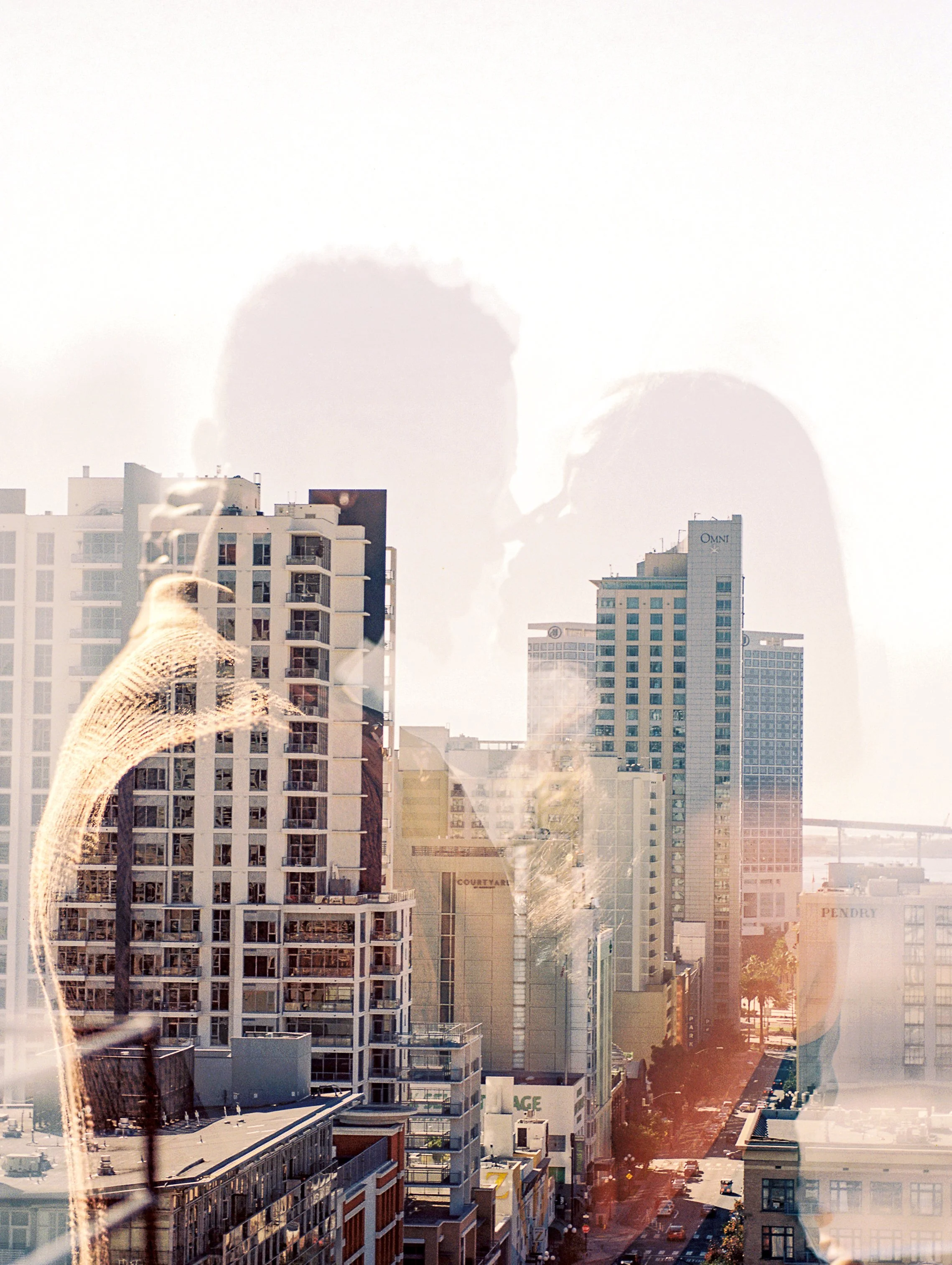 San Diego top film wedding photographer for downtown weddings.