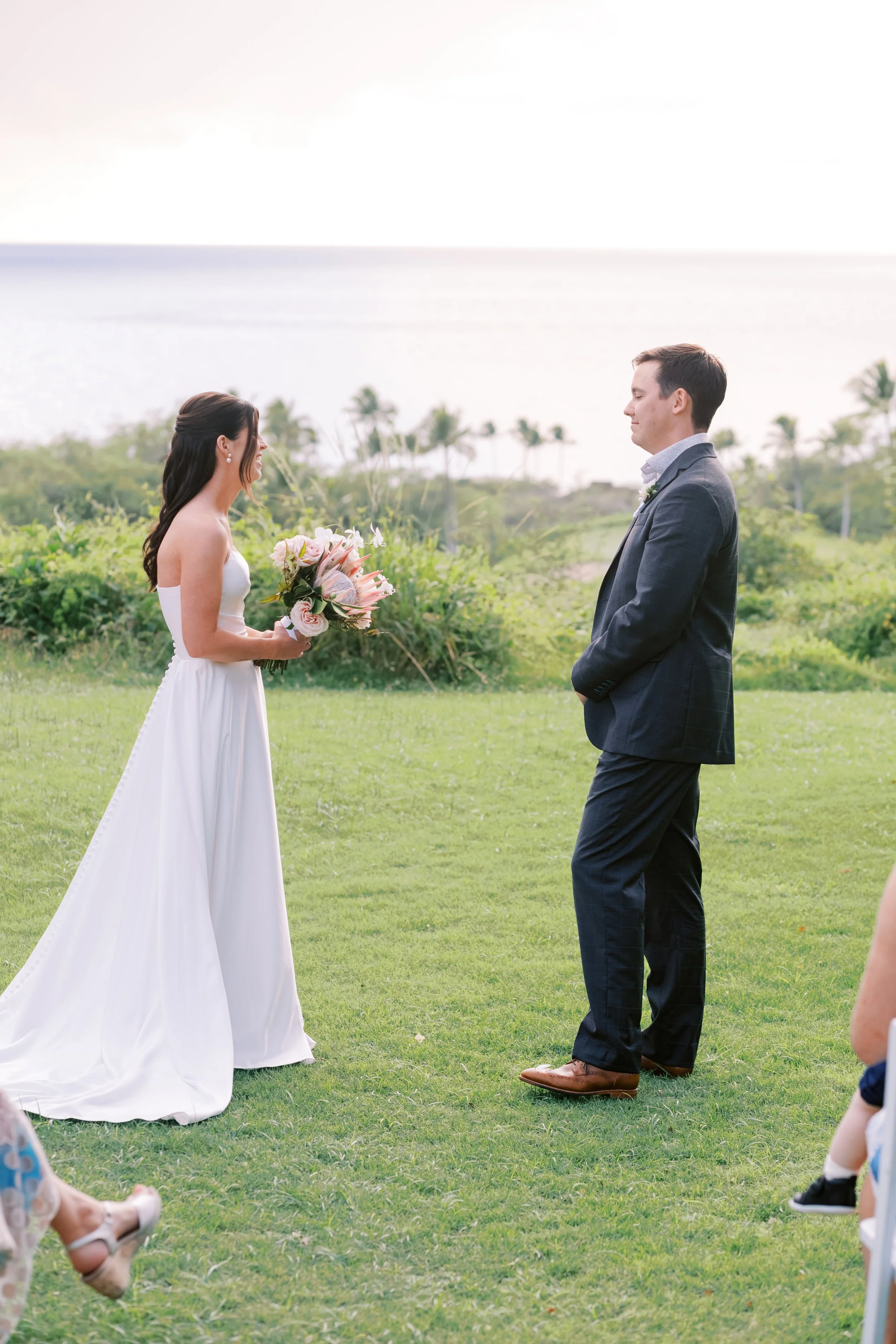 Intimate wedding ceremony at Gather on Wailea