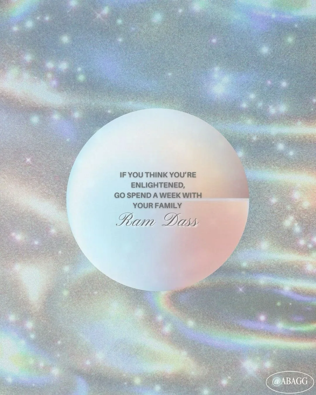 Always quoting my favorite guy ! @babaramdass