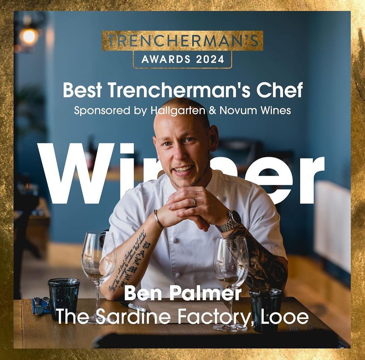 We&rsquo;re just back from last night&rsquo;s @trenchermans_guide awards at Bovey Castle, we had a fabulous night and came home chuffed to pieces for @chefbenpalmer who picked up Best Chef 👨🏼&zwj;🍳🙌🏼

Although we didn&rsquo;t win best restaurant