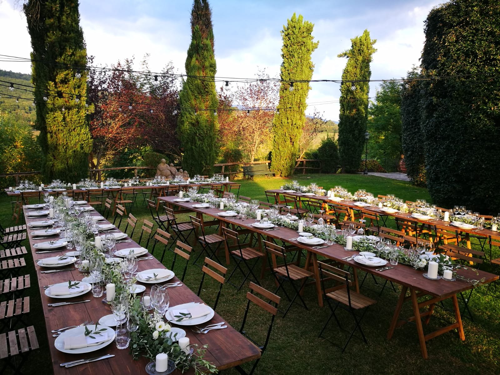 destination italian wedding tables