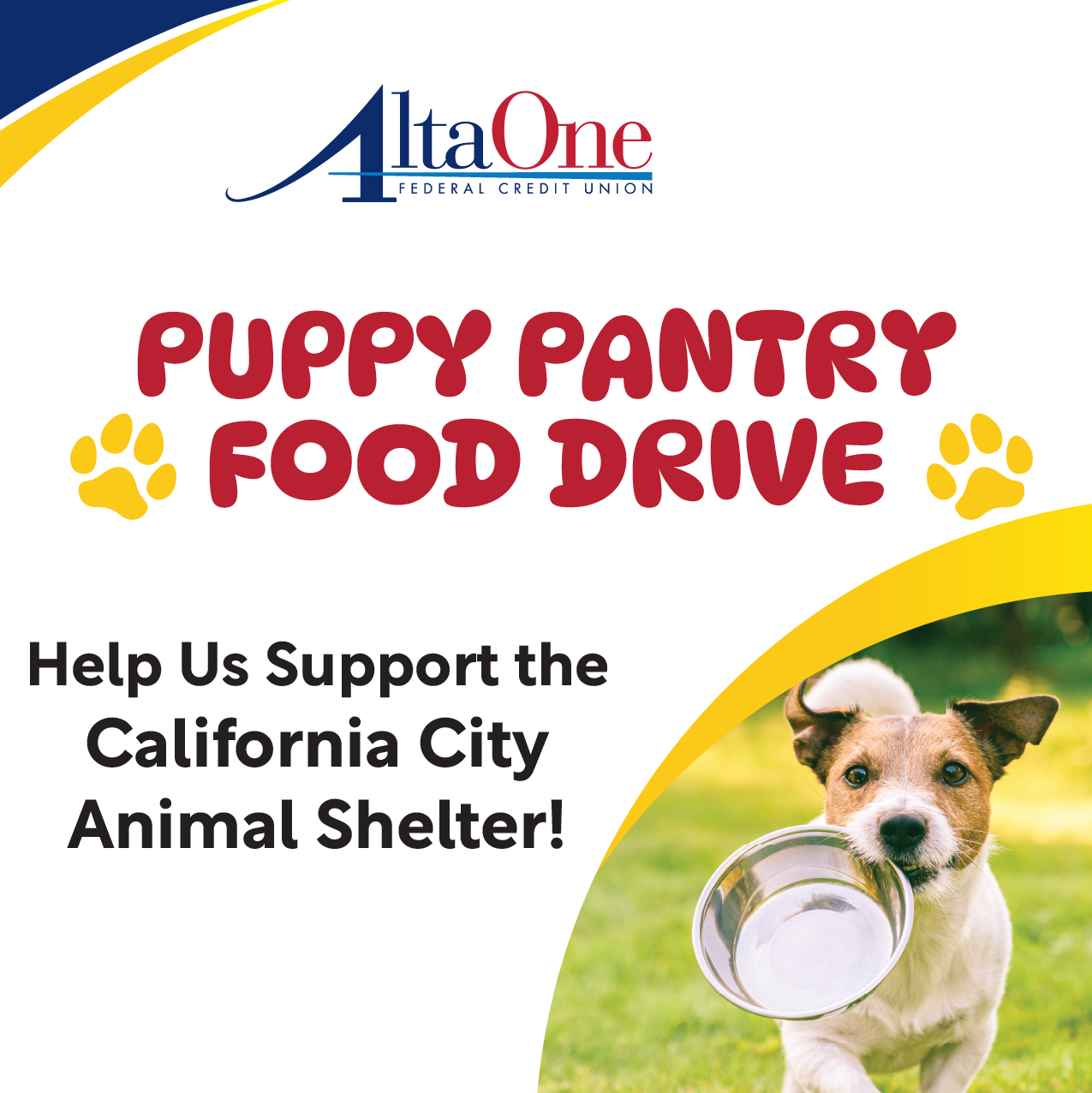 AltaOne California City Branch | Puppy Pantry Food Drive
