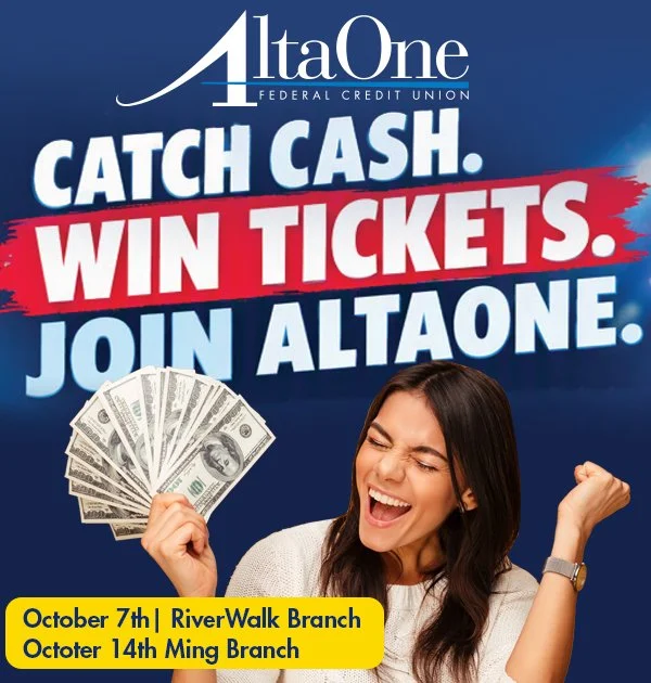 Catch Cash. Win Tickets. Join AltaOne!