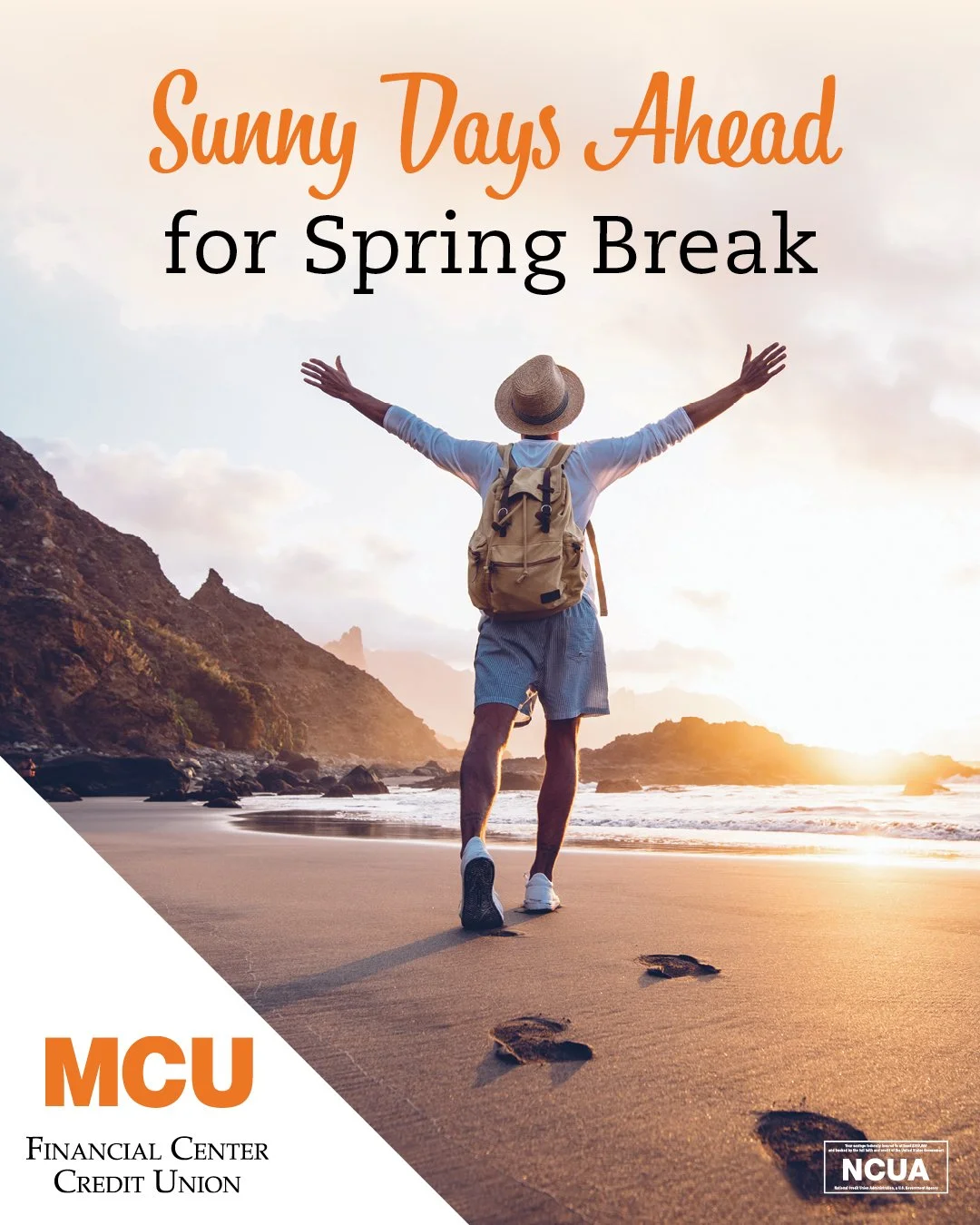 Going somewhere for spring break? Travel stress-free by planning ahead! Before you pack that suitcase, don&rsquo;t forget to: 
&bull; Let your financial institution know you&rsquo;ll be traveling 
&bull; Ensure you have access to online and mobile ba