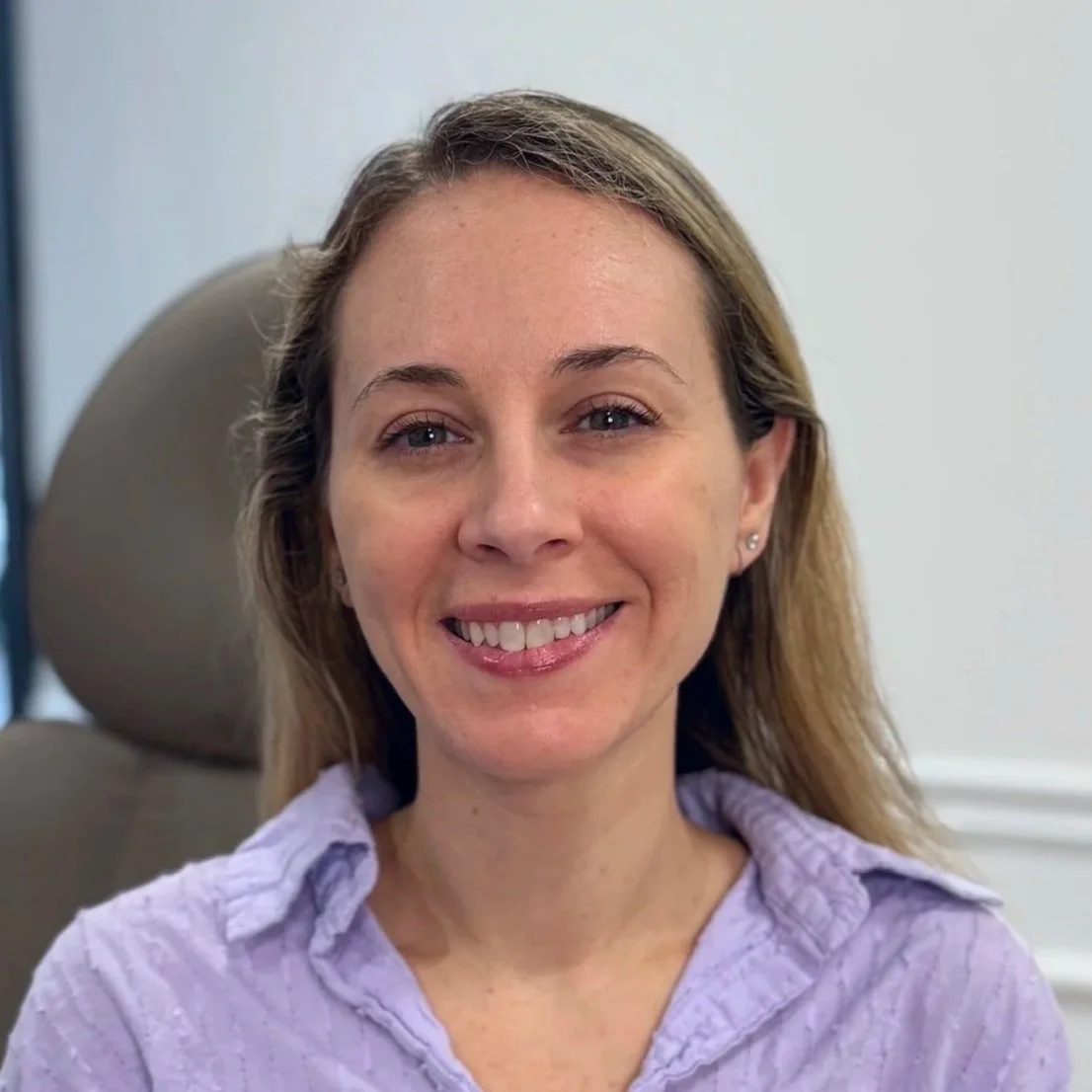 Female client after Neurotoxin treatment at Morph Med Spa in Ridgefield, CT – smoother forehead, brow, and eye-area appearance